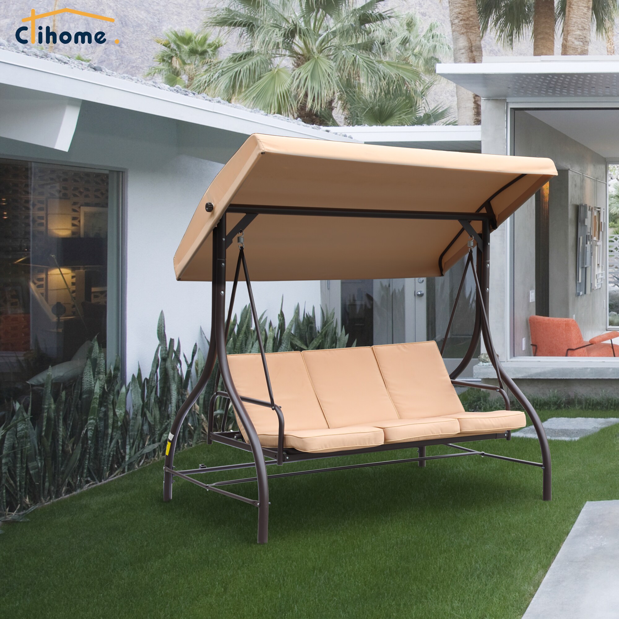 Swing with canopy online lowes