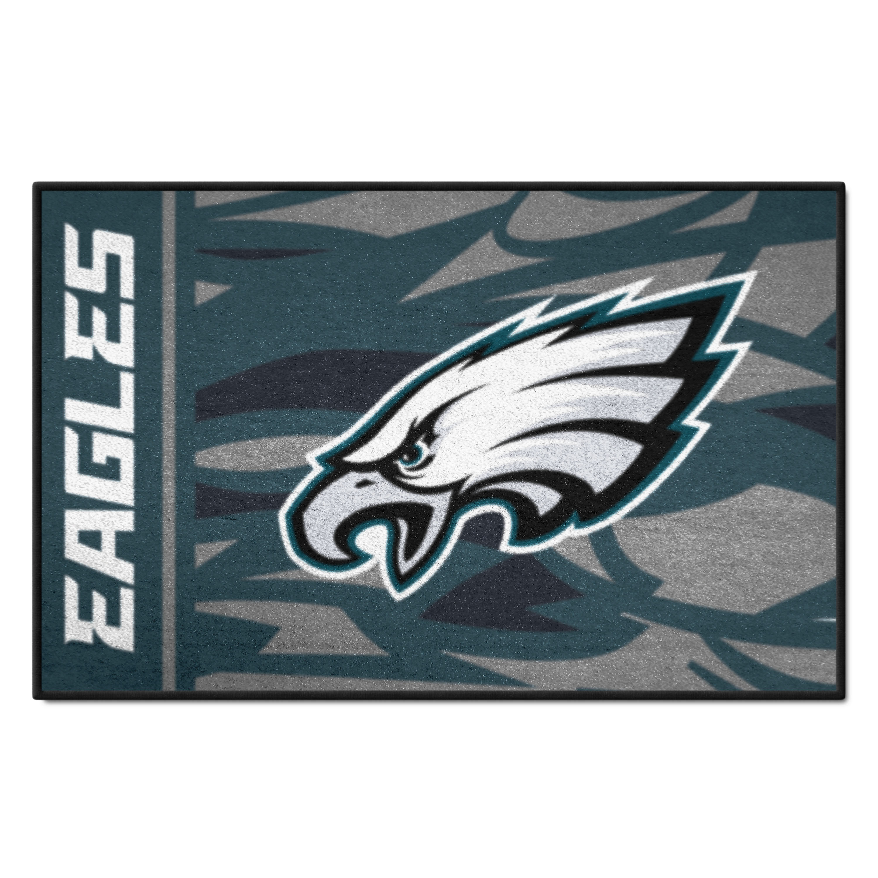 Philadelphia Eagles flag, NFL, blue black metal background