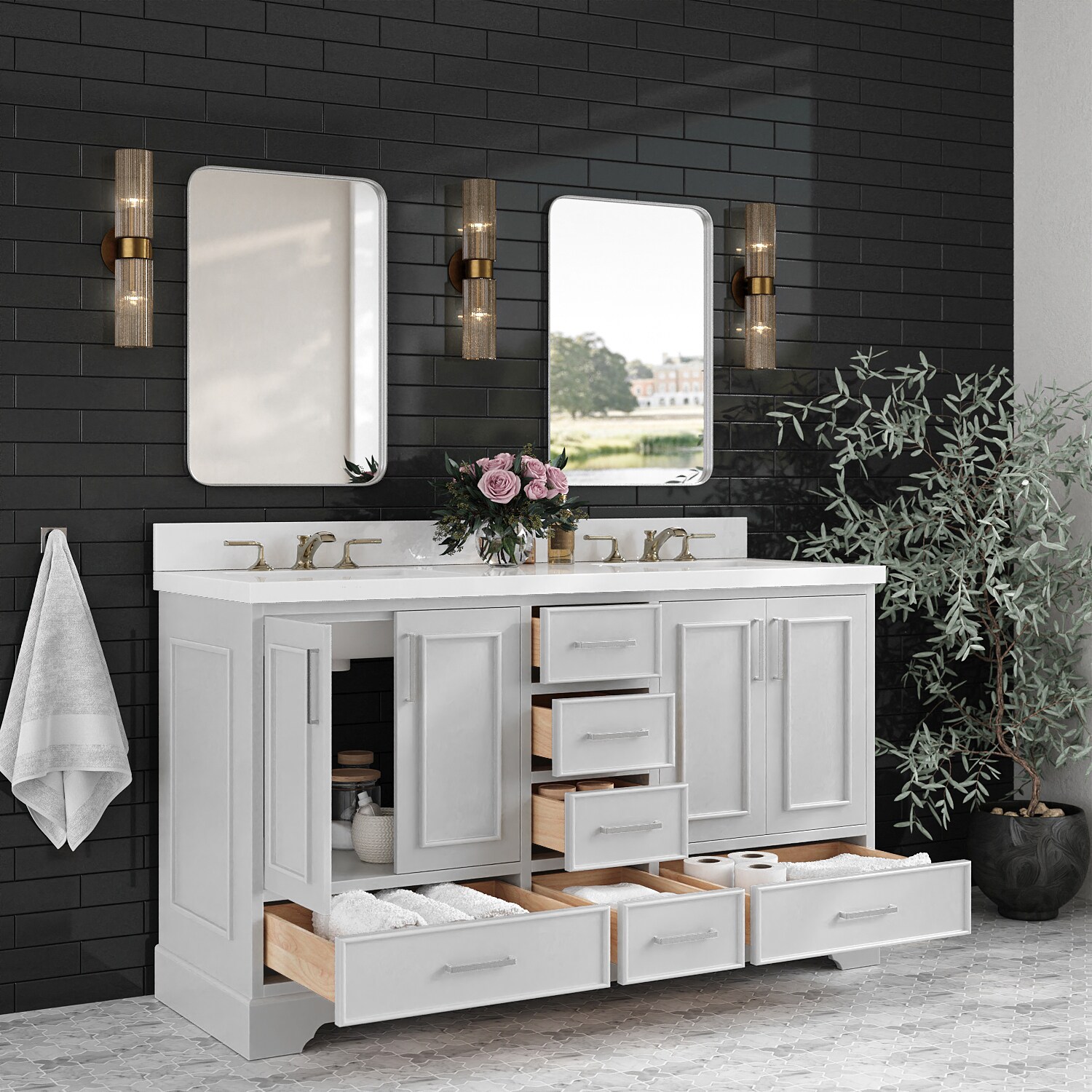 ARIEL M061DWQRVOGRY Bath-Vanity-Combo - View #3