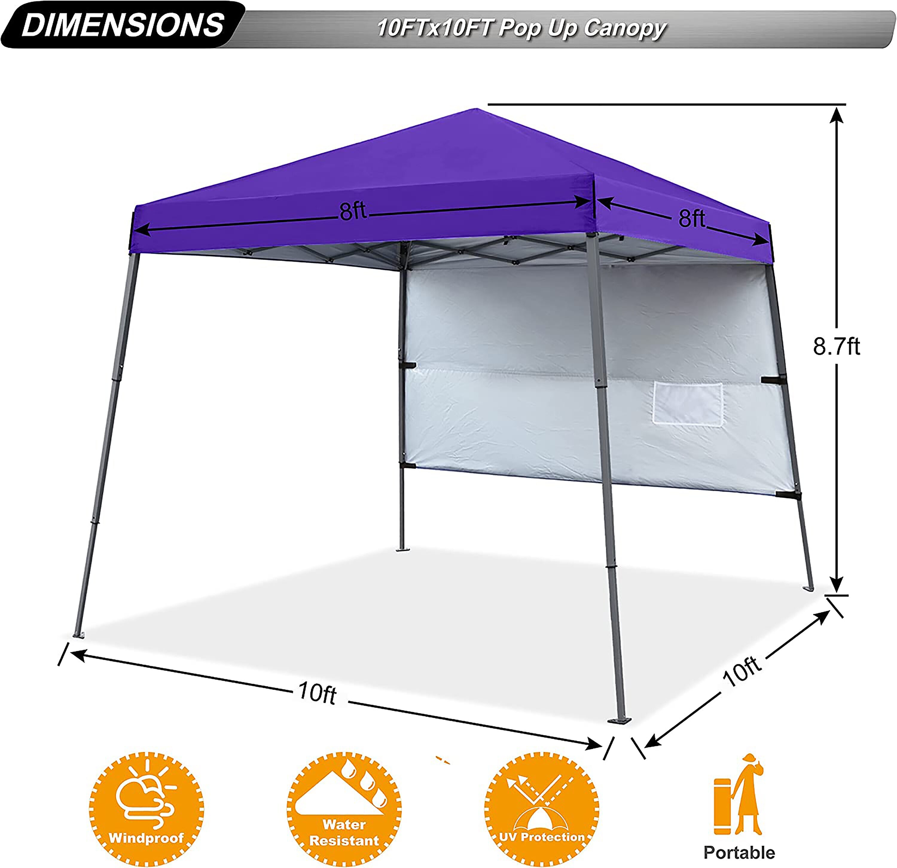 ABCCANOPY 10X10XJ1Q-PURPLE Canopies-Sl - View #6