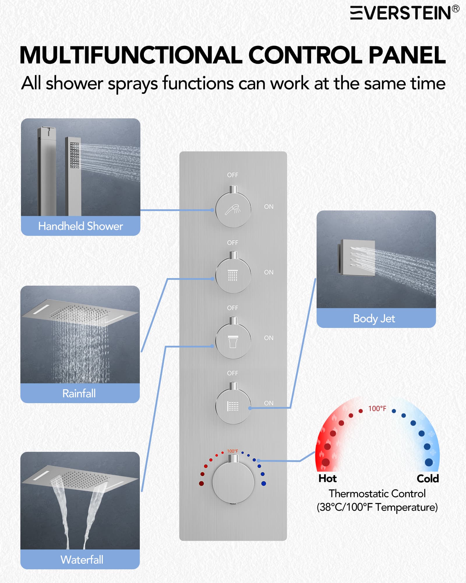 EVERSTEIN SFS-1025-NK Tub-Shower-Faucets - View #7