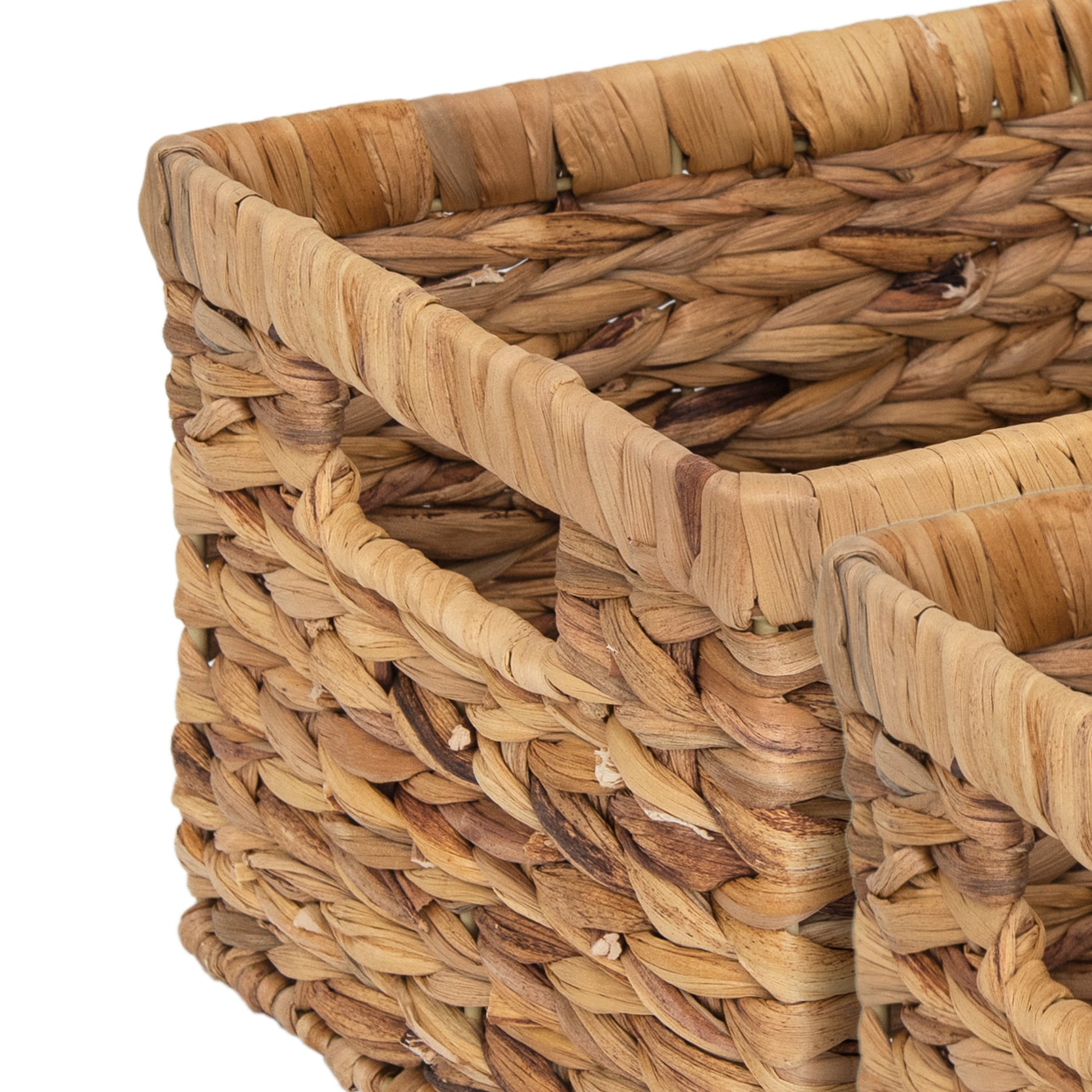 we think storage 2-Pack 8.27-in W x 7.1-in H x 13-in D Natural Water  Hyacinth Basket