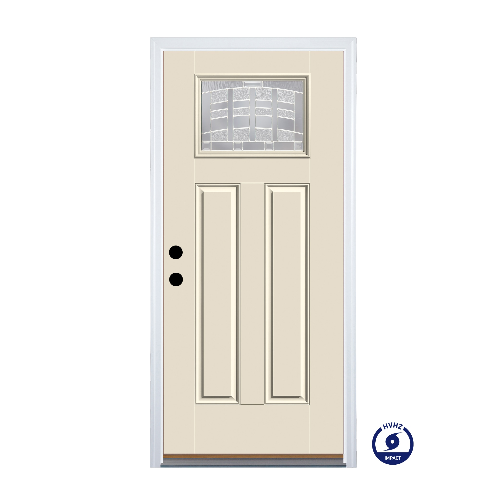Therma-Tru TT649509 Emerson Entry Door 36-in x 80-in x 4-9/16-in Fiberglass Craftsman Right-hand outswing Unfinished Prehung Front Door Insulating core