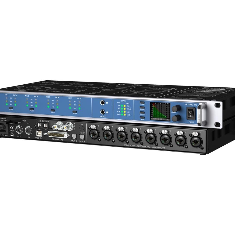  TCNCD290934 RME Audio RME-OCTA-XTC 8-Channel 24 Bit and 192 kHz Remote Controllable Microphone Preamp- AES and EBU