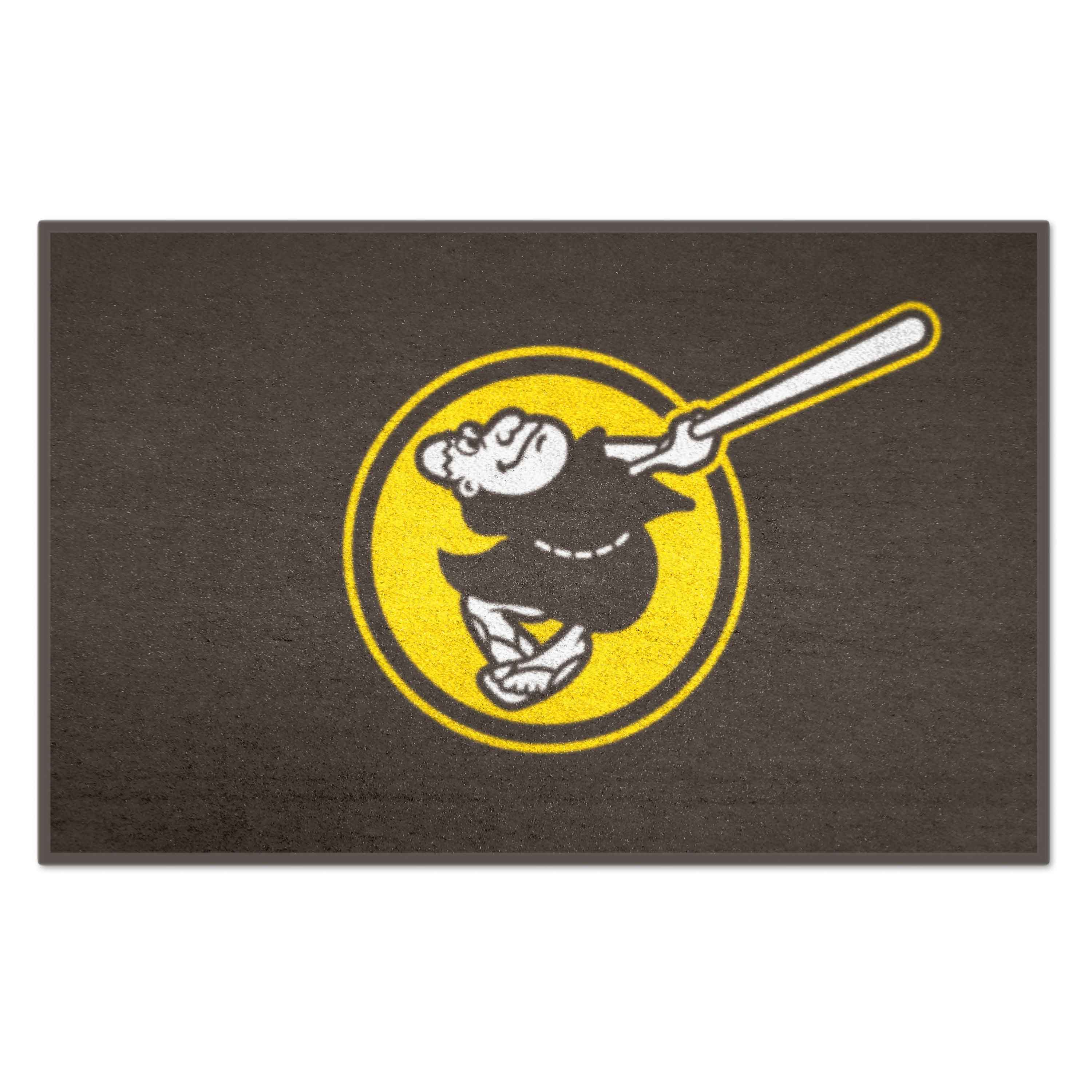 FANMATS 22332 San Diego Padres 2-ft x 3-ft Yellow Nylon Rectangular Indoor or outdoor Decorative Sports Door mat