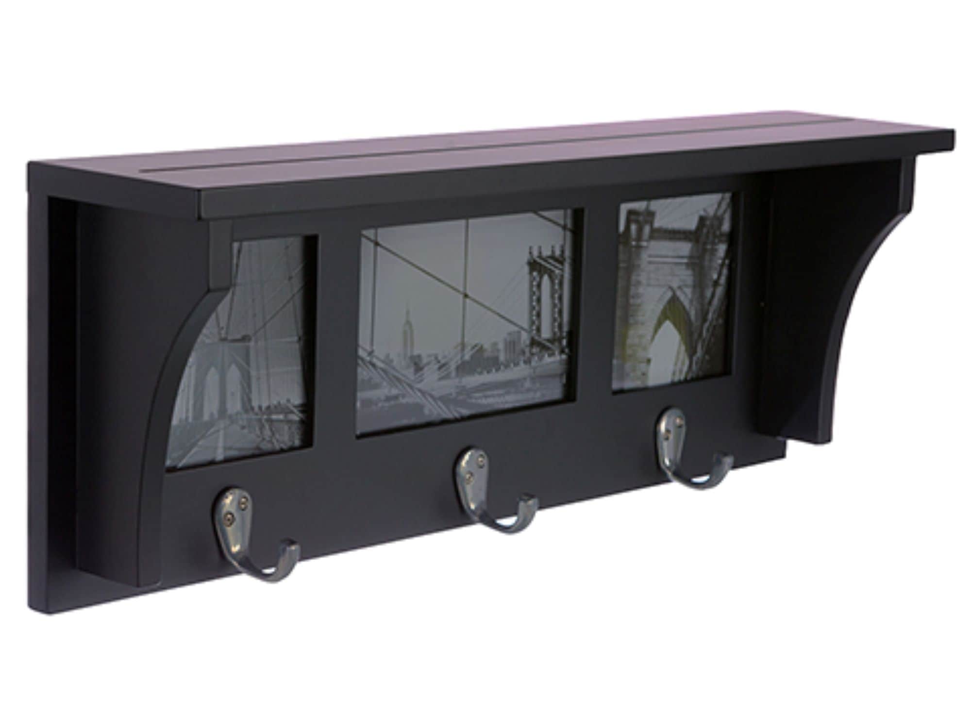 Kiera Grace FN00378-2INT 18.75-in L x 4-in D x 7-in H Espresso MDF Rectangular Floating shelf
