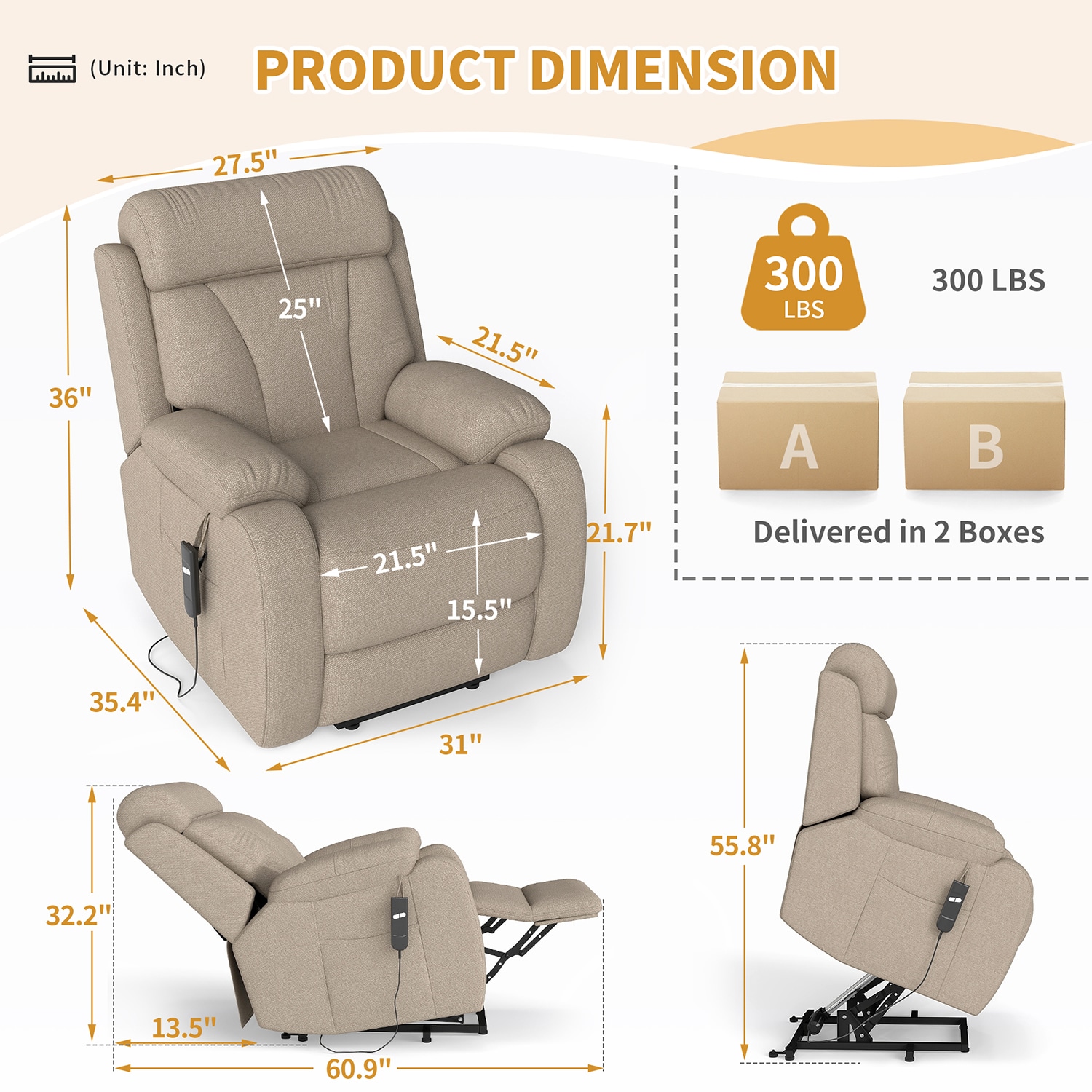 GZMR GM-W1525 recliners - View #4