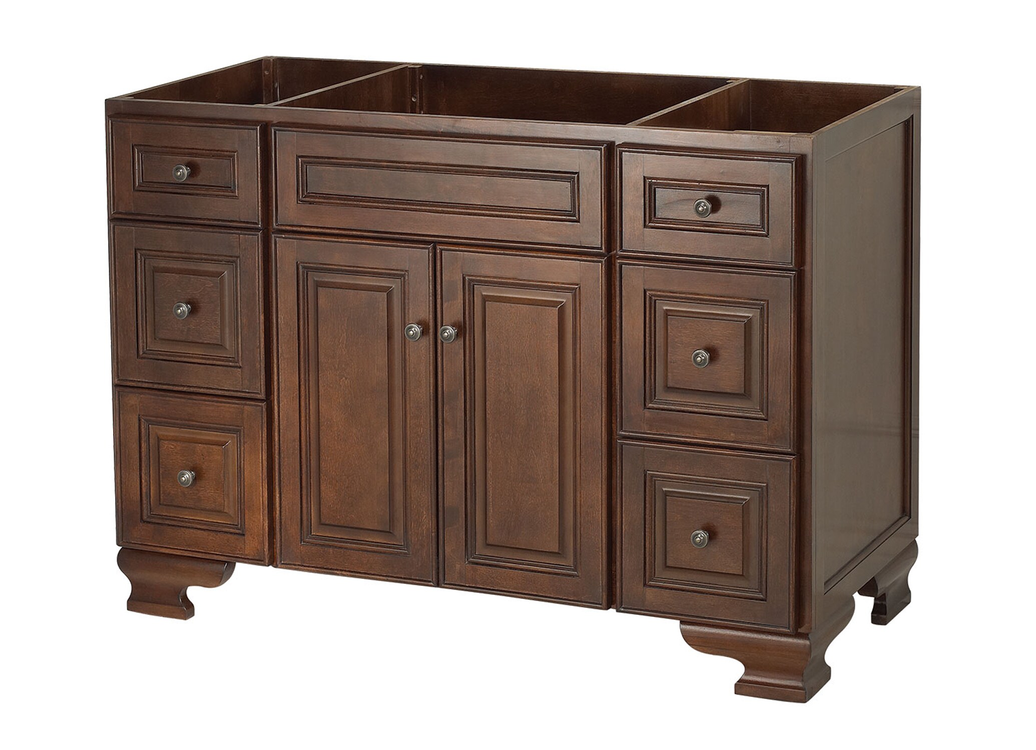 Foremost Hawthorne 48-in Dark Walnut Bathroom Vanity Base Cabinet ...