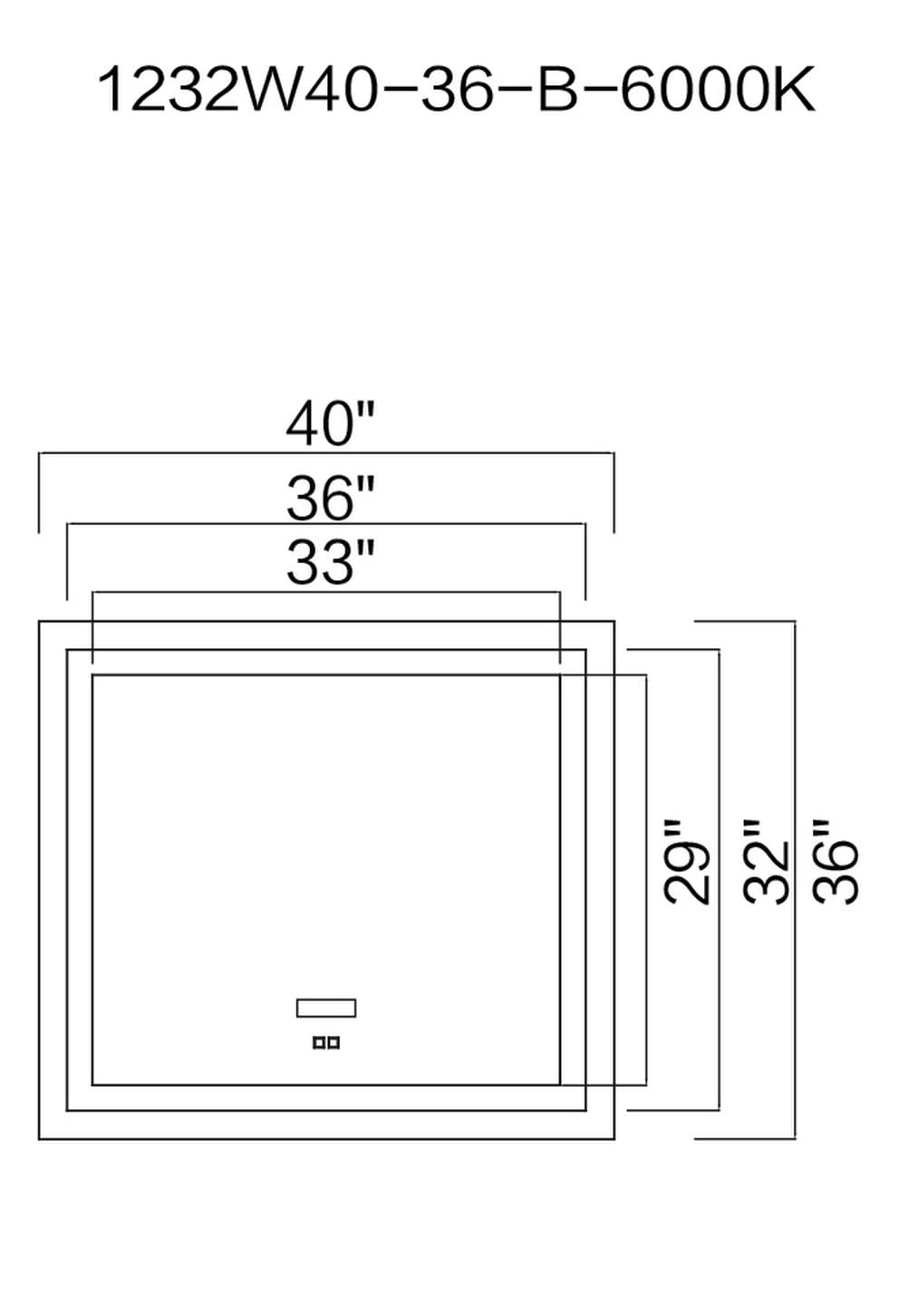 CWI Lighting 1232W40-36-B-6000K Decor-Mirrors - View #2