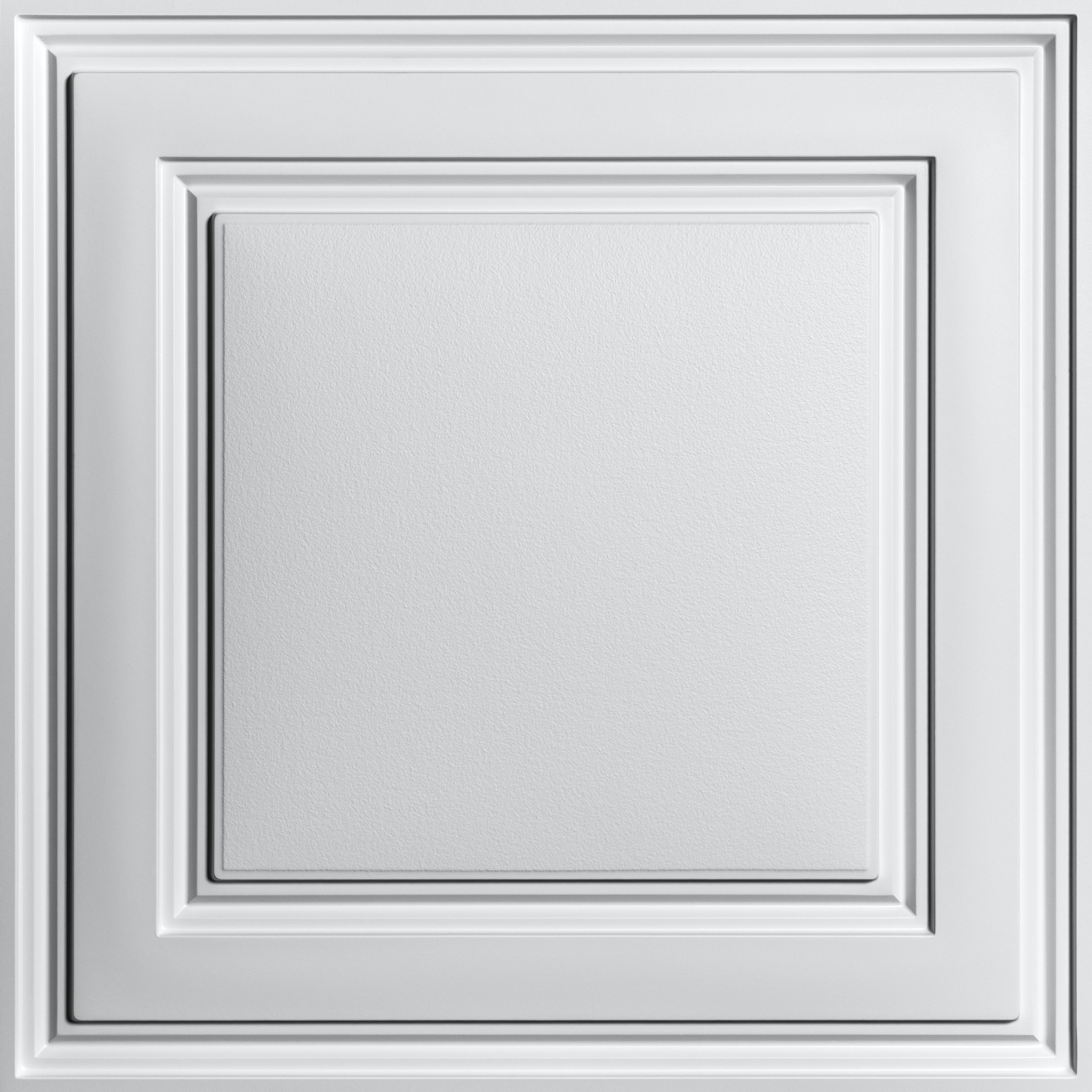 Ceilume 2-ft x 2-ft Oxford Signature Series White PVC Drop Ceiling Tile ( 6 -Pack, 24-sq ft / Case ) #V3-OX-22WTO-6
