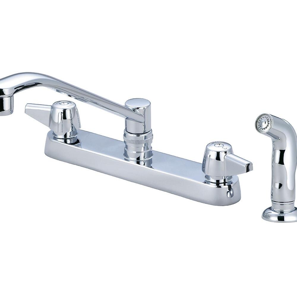 Central Brass PNRN1051  0123-A 1.5 -GPM Two Handle Cast Brass Kitchen Faucet- Polished Chrome