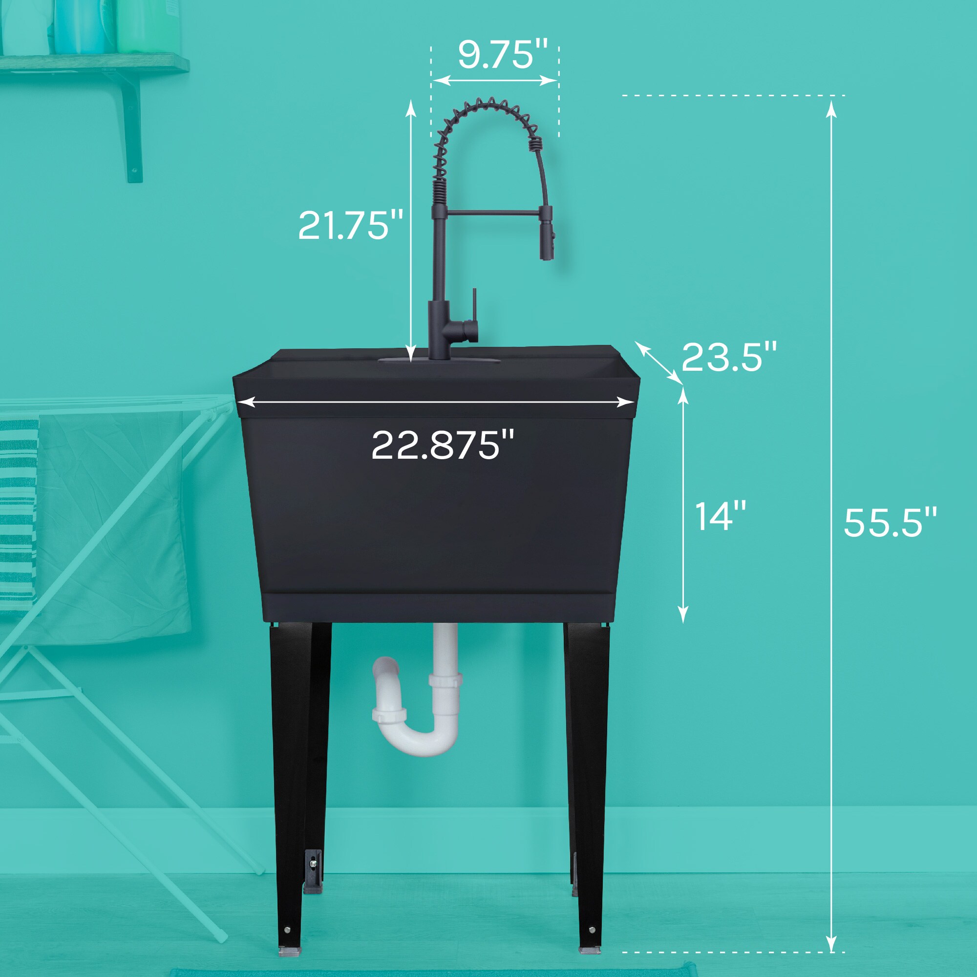 Cambridge Resources 040 US6510BLKBLK Laundry-Tubs-Utility-Sinks - View #12