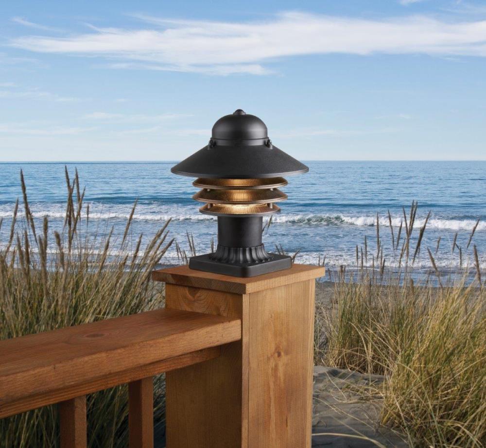 Portfolio 9.75-in Black Coastal Outdoor Post Light In The Post Light ...