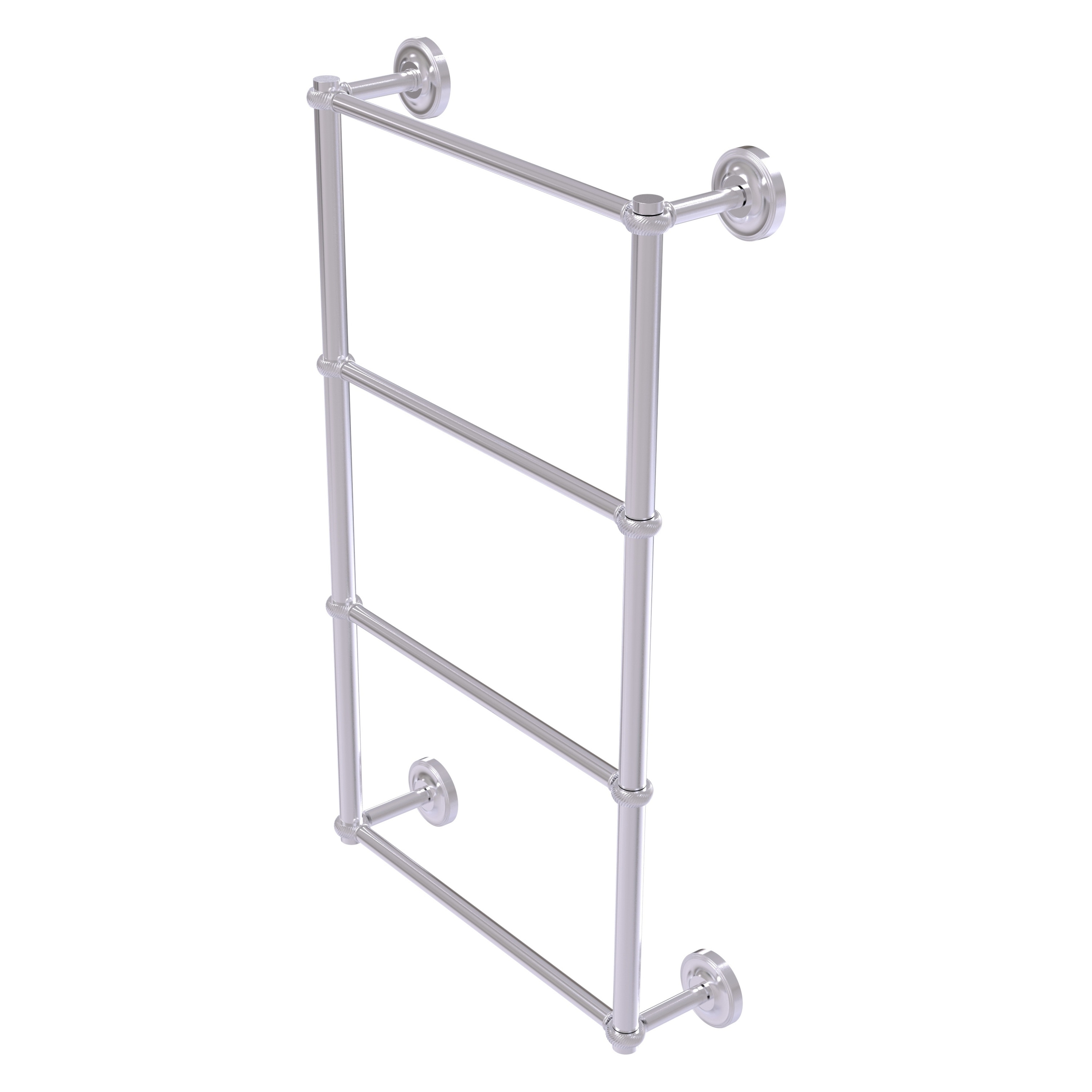 Allied Brass PR-28T-24-SCH Prestige Regal 24-in double Satin Chrome Wall mount 4-tier Towel Bar