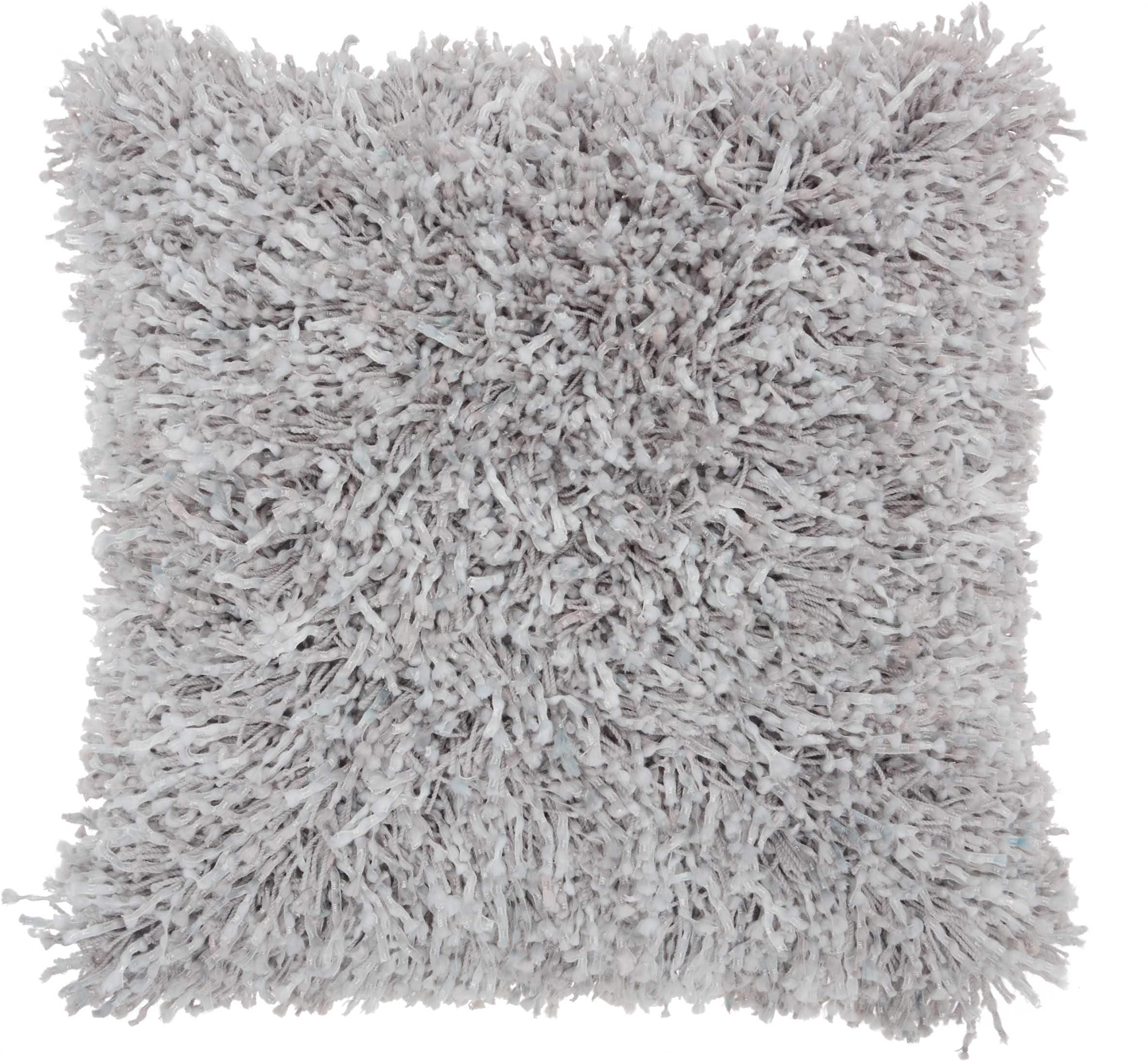 Mina Victory 798019065072 Shag 20-in x 20-in Gray Rectangular Indoor Decorative Pillow