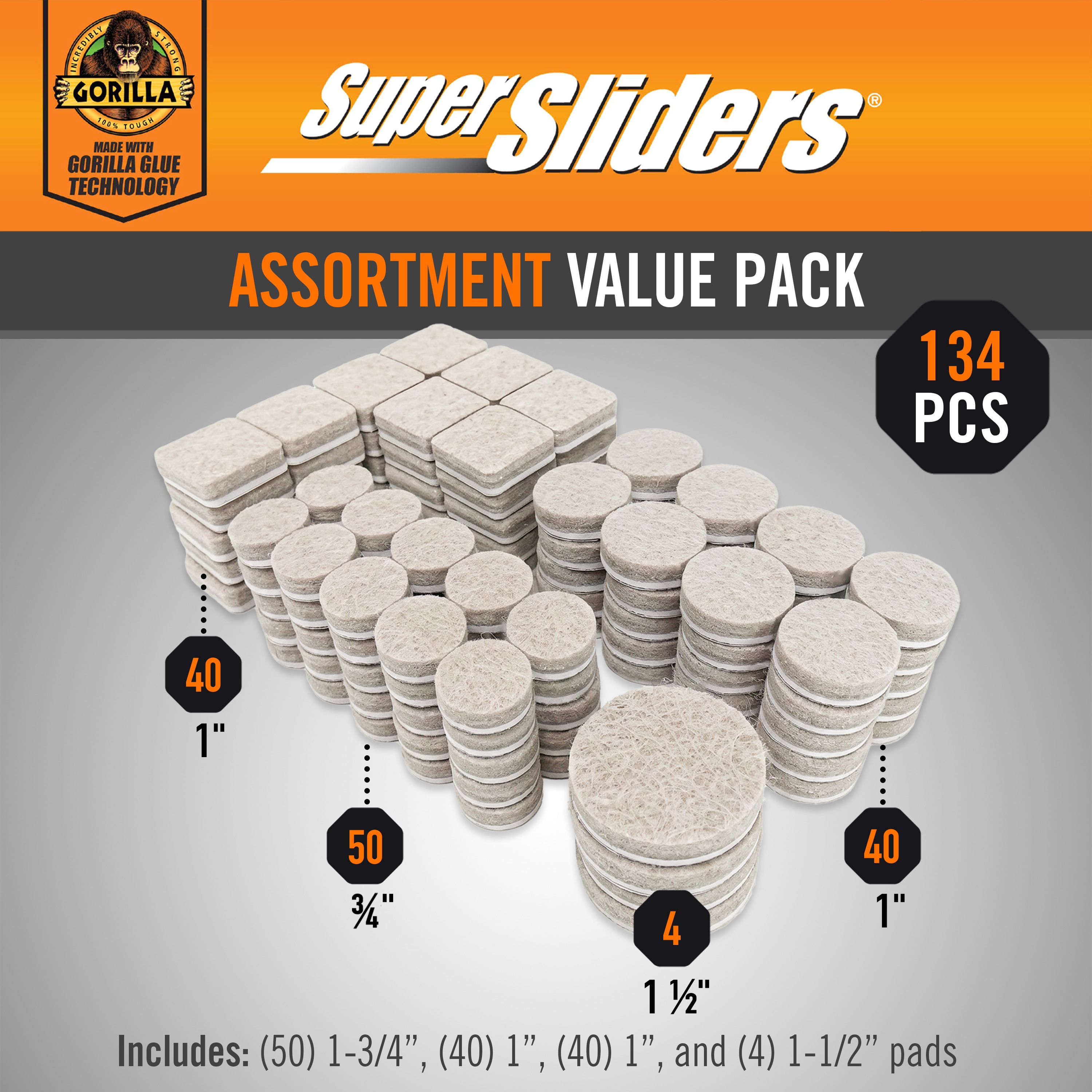Super Sliders 4110624BG Felt-Pads - Thumbnail View #3
