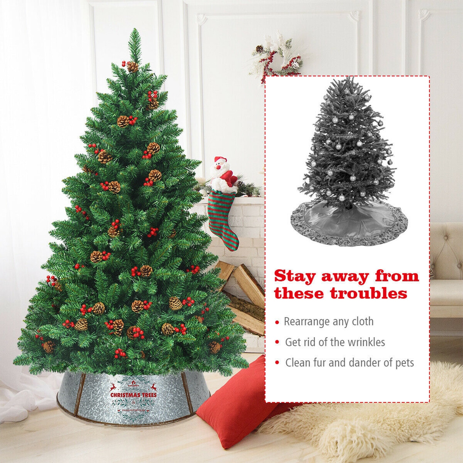 WELLFOR HYZ22786SL Tree-Skirts - View #5