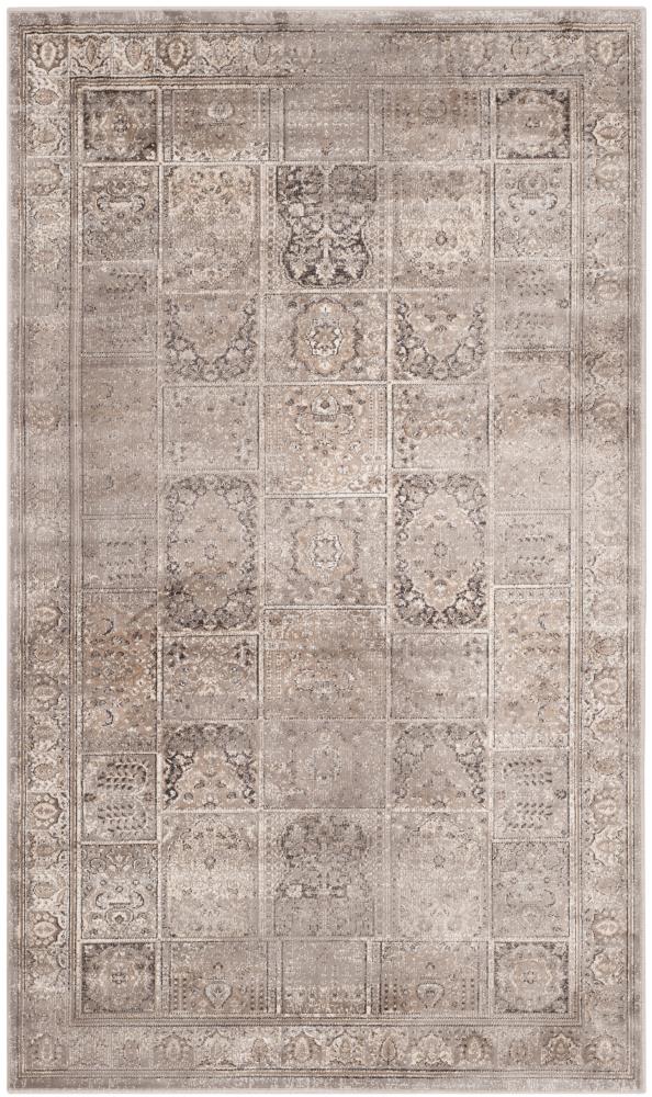 Safavieh VTG127-3110-4 Vintage Baktiari 4 x 6 (ft) Loomed Synthetic Mouse Rectangular Indoor Floral/Botanical Vintage Area rug