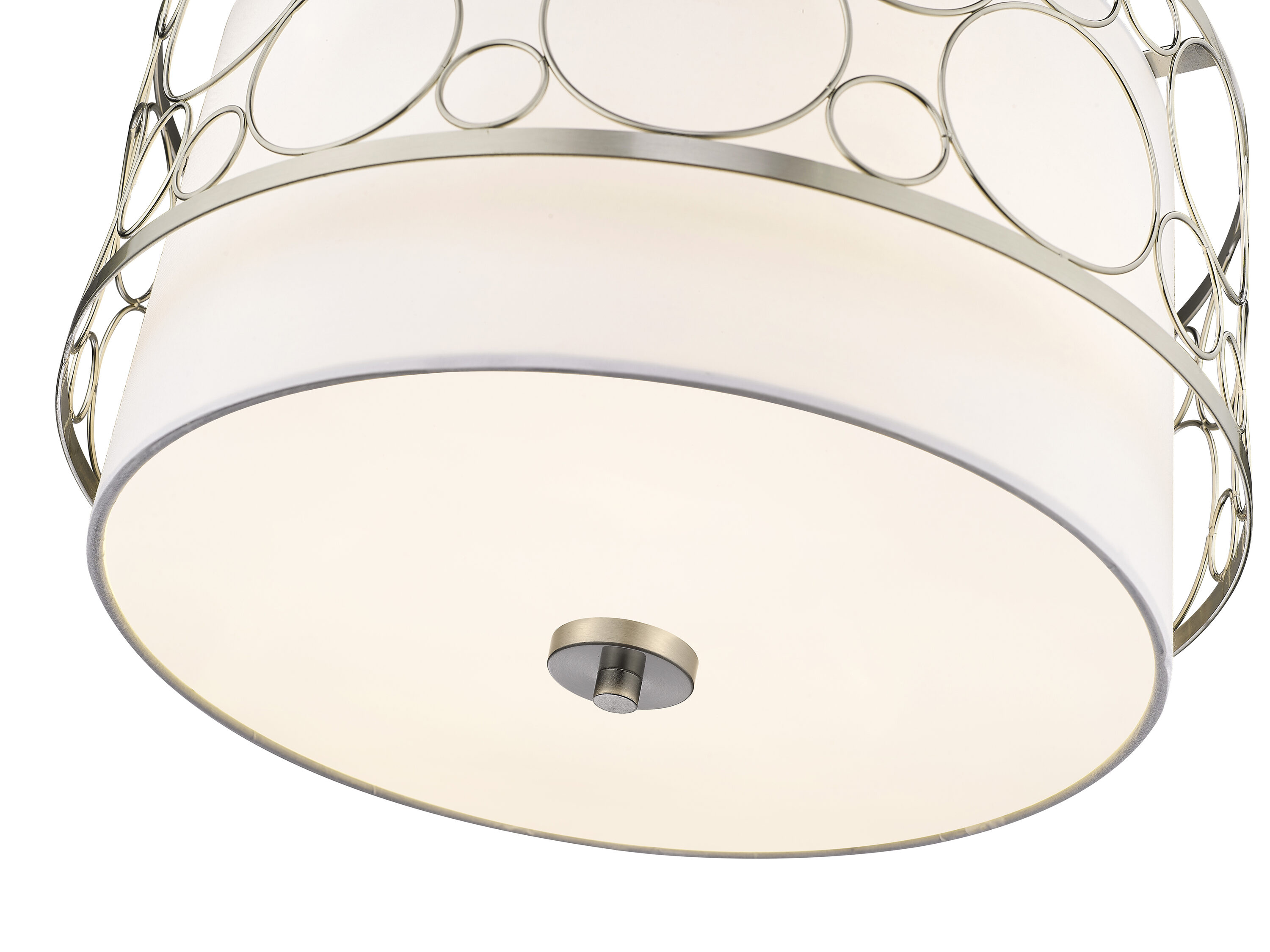 Kendall 17" Brushed Nickel LED Drum Pendant Light