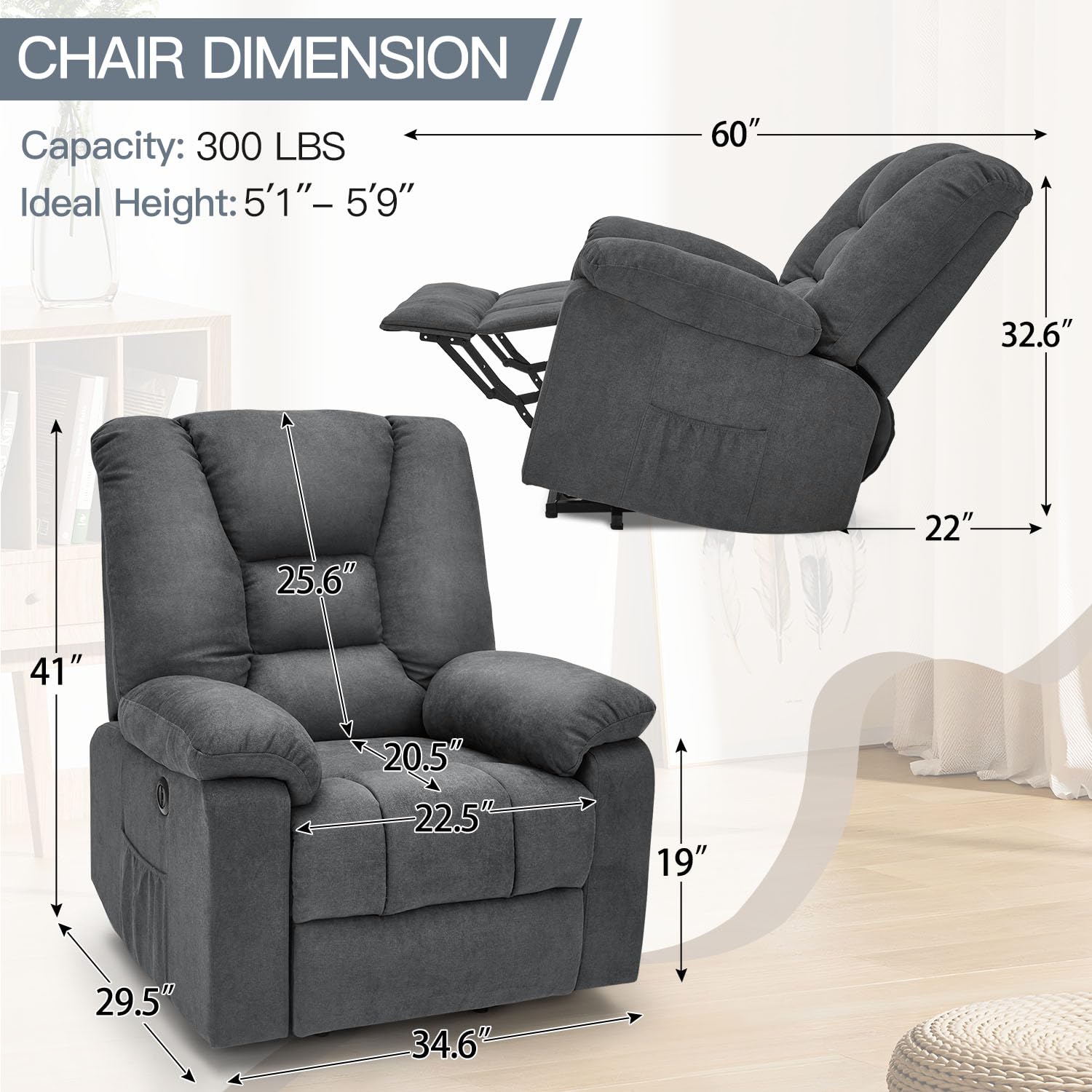 AECOJOY 13011GR-LS01 recliners - View #2