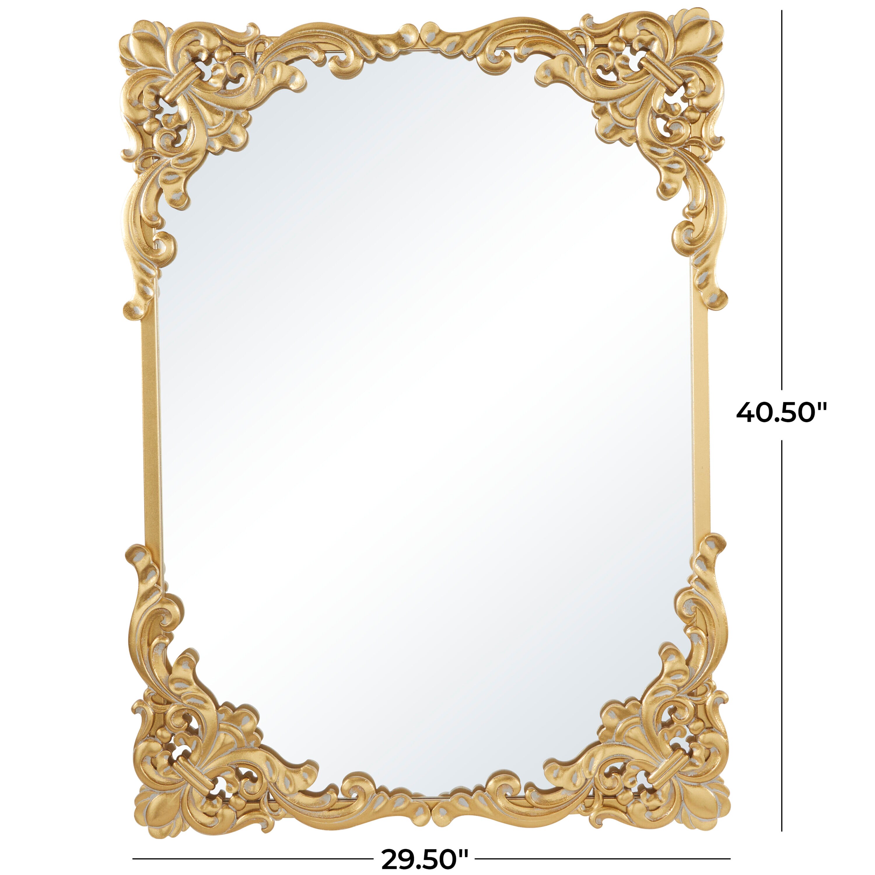 Gold Hollow Carving Mirror Sticker Furniture Modified Acrylic