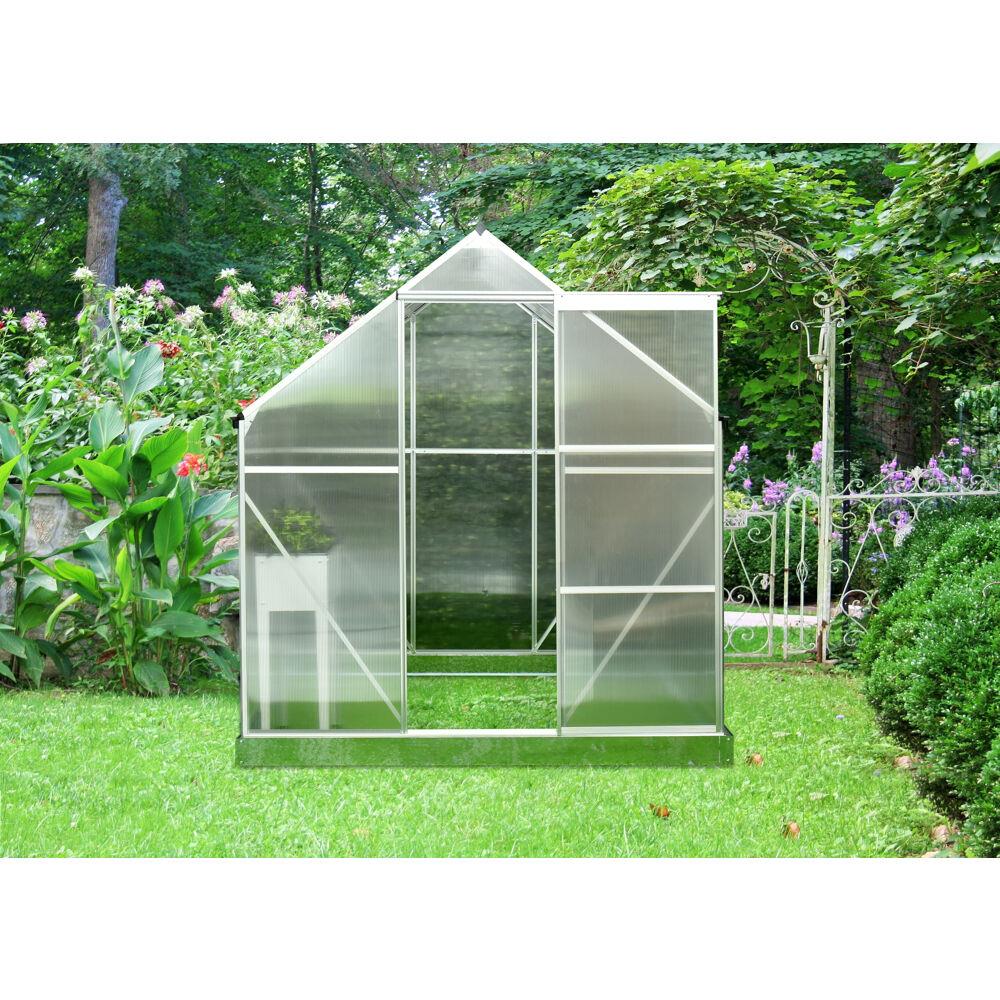 Hanover Hanover 4-Ft. x 6-Ft. Polycarbonate Walk-In Greenhouse w ...