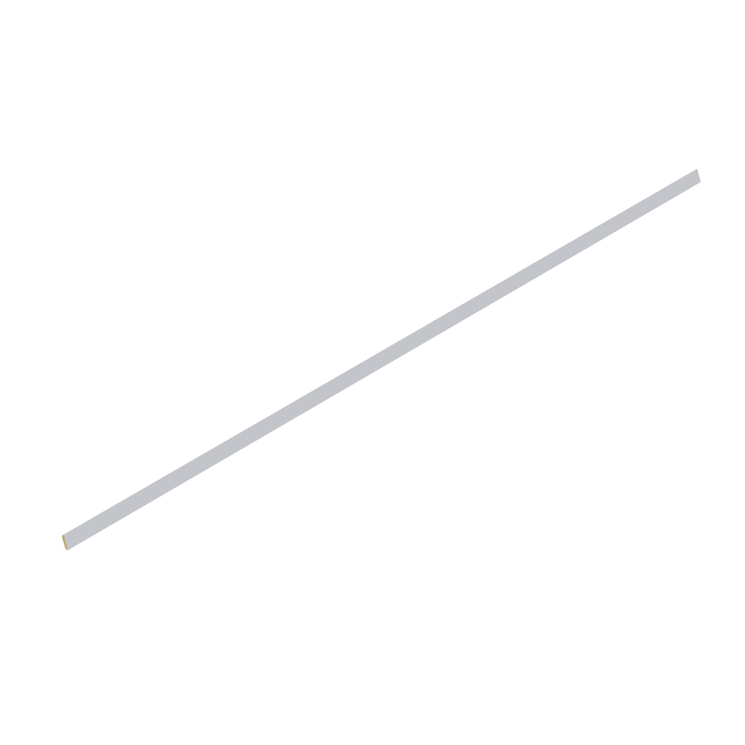 Hugo&Borg DSSBM96-CH Charlesberg Cabinet Scribe Rail 96-in W x 0.25-in H x 1.25-in D Light Gray Laminate