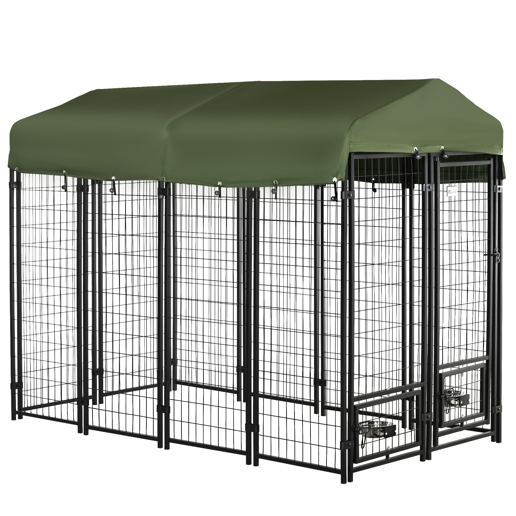 Siavonce XH66320 Large (41 - 65 lbs.) Composite Dog/Cat Kennel roof Indoor/Outdoor ( 8-ft L x 4-ft W x 6-ft H )