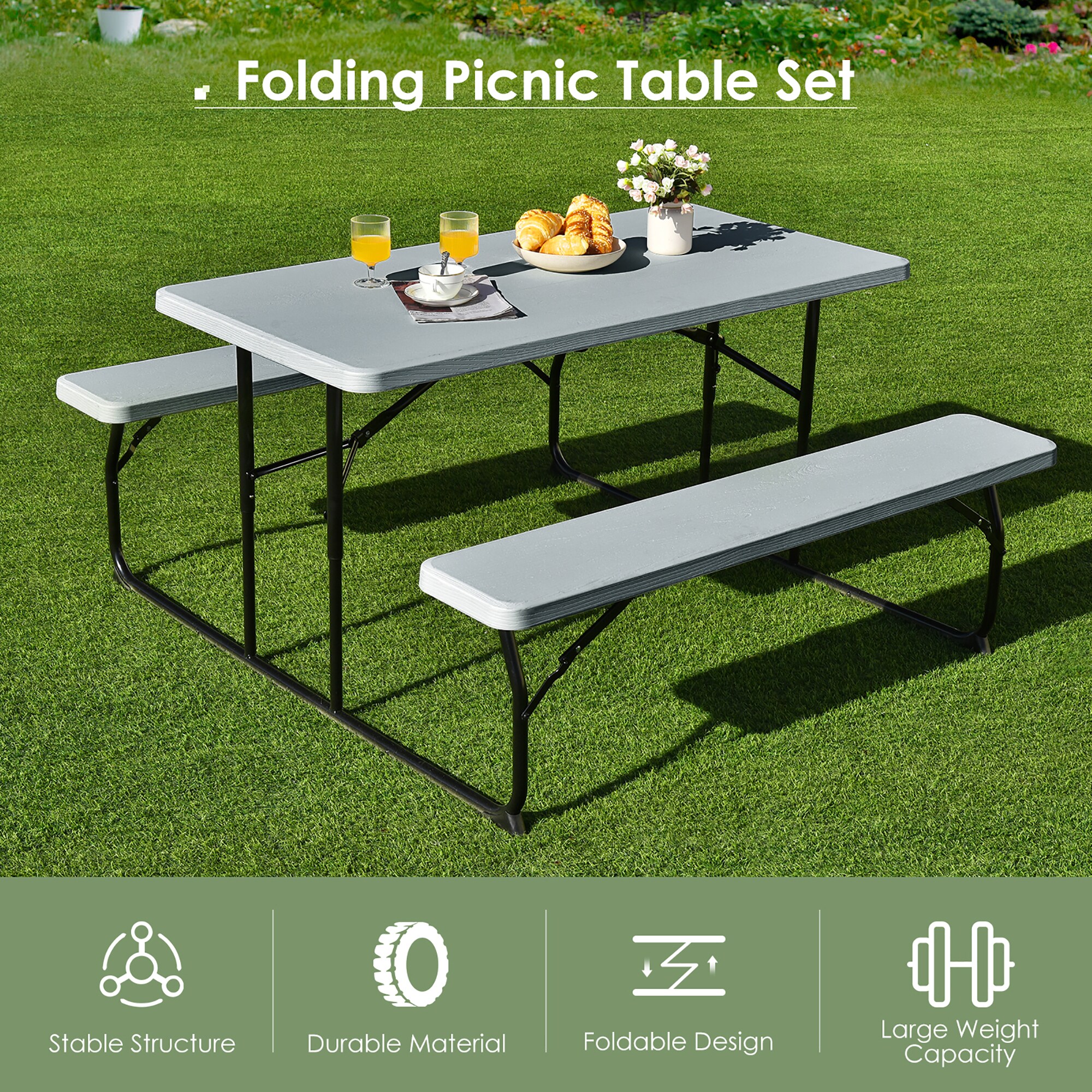 Costway OP70672GR benches - View #5