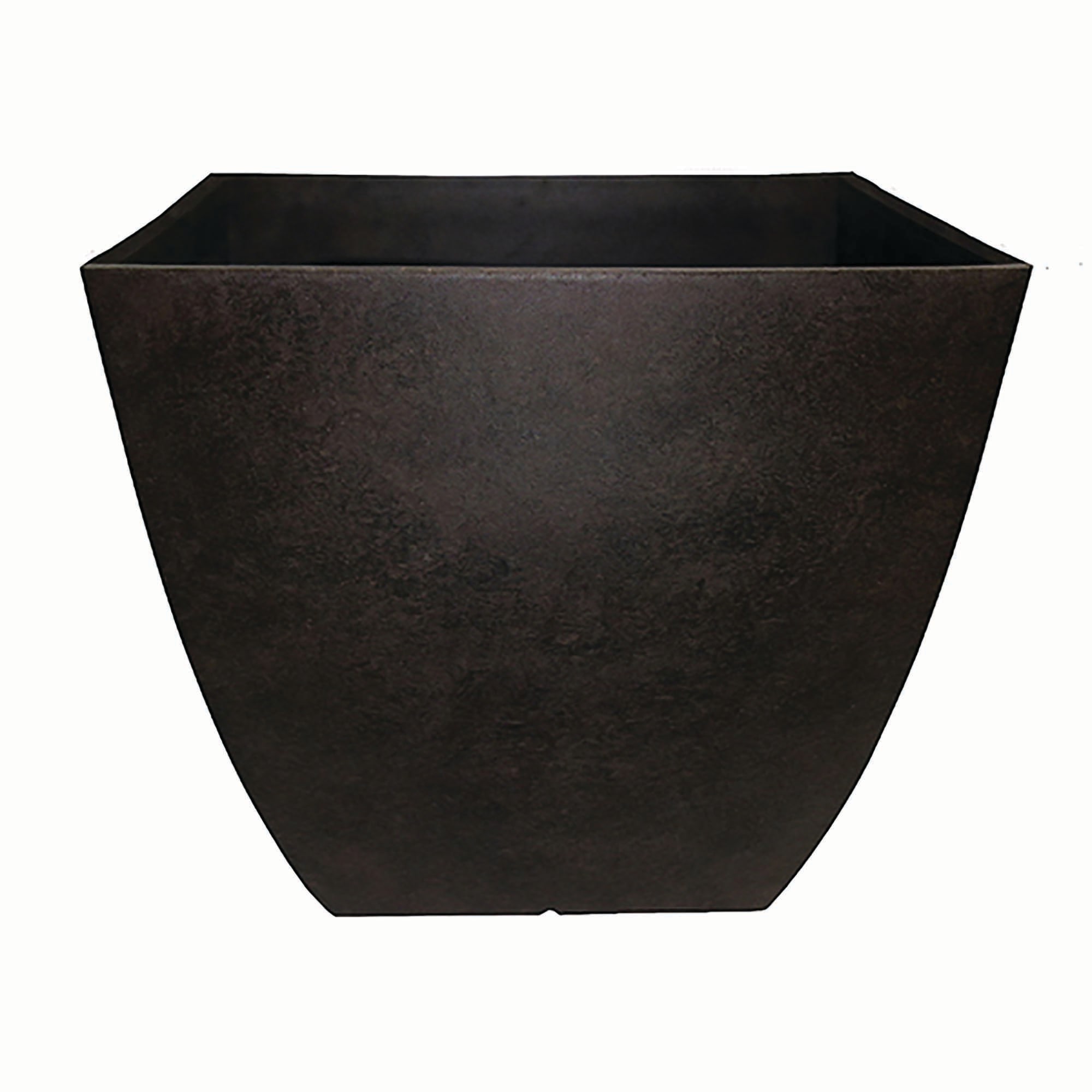 Southern Patio HDR-019275 Square 16-in W Large Brown Plastic Indoor/Outdoor Planter