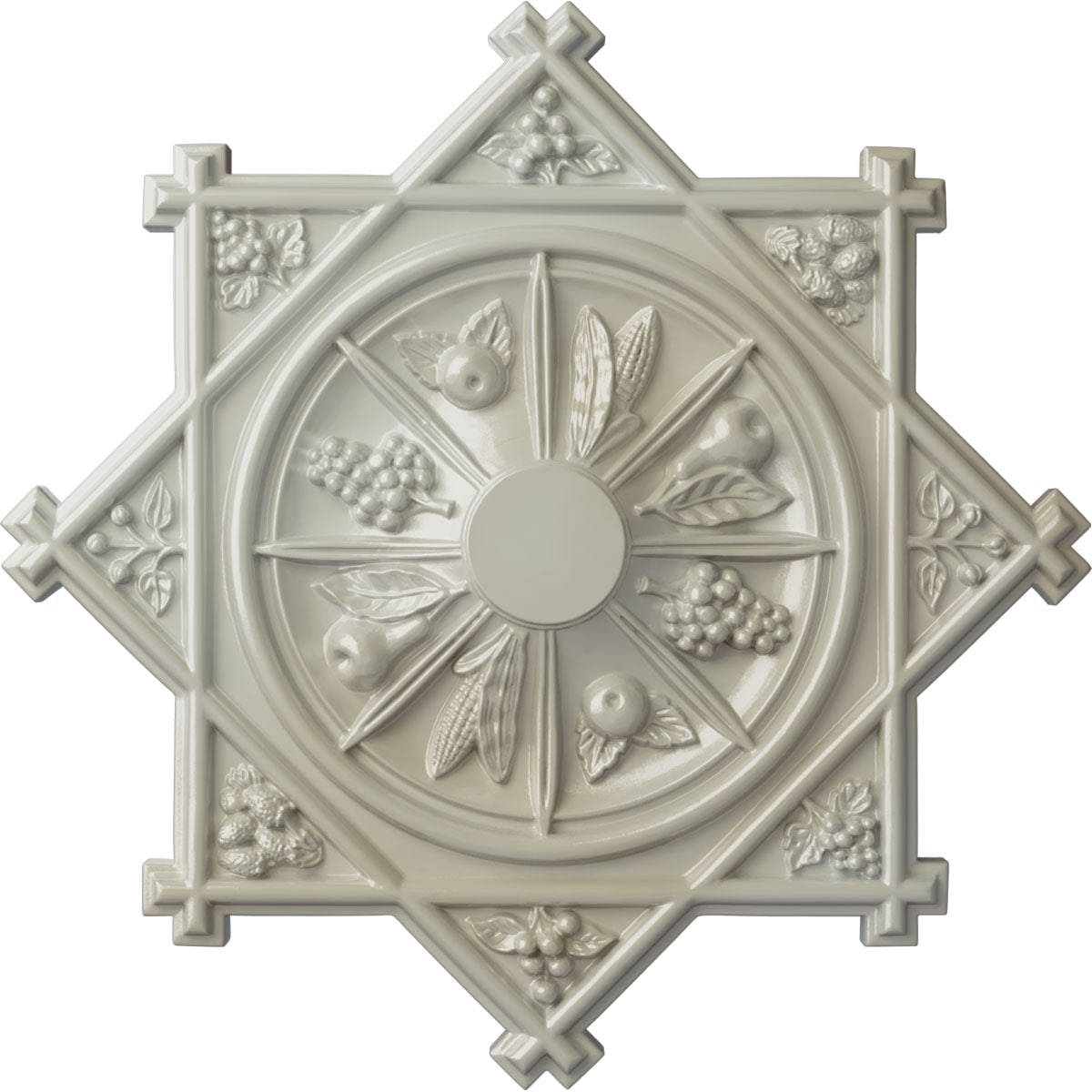 Ekena Millwork CM38ANFBS Antilles 38.25-in W x 38.25-in L Painted Flash Blue Polyurethane Whole Ceiling Medallion