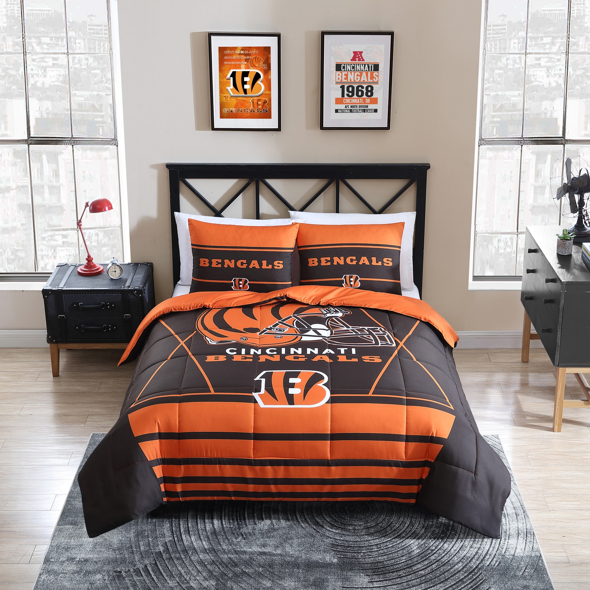 Cathay Sports Chicago Bears 3-Piece Bears Blue/Bears Orange Full/Queen  Comforter Set in the Bedding Sets department at