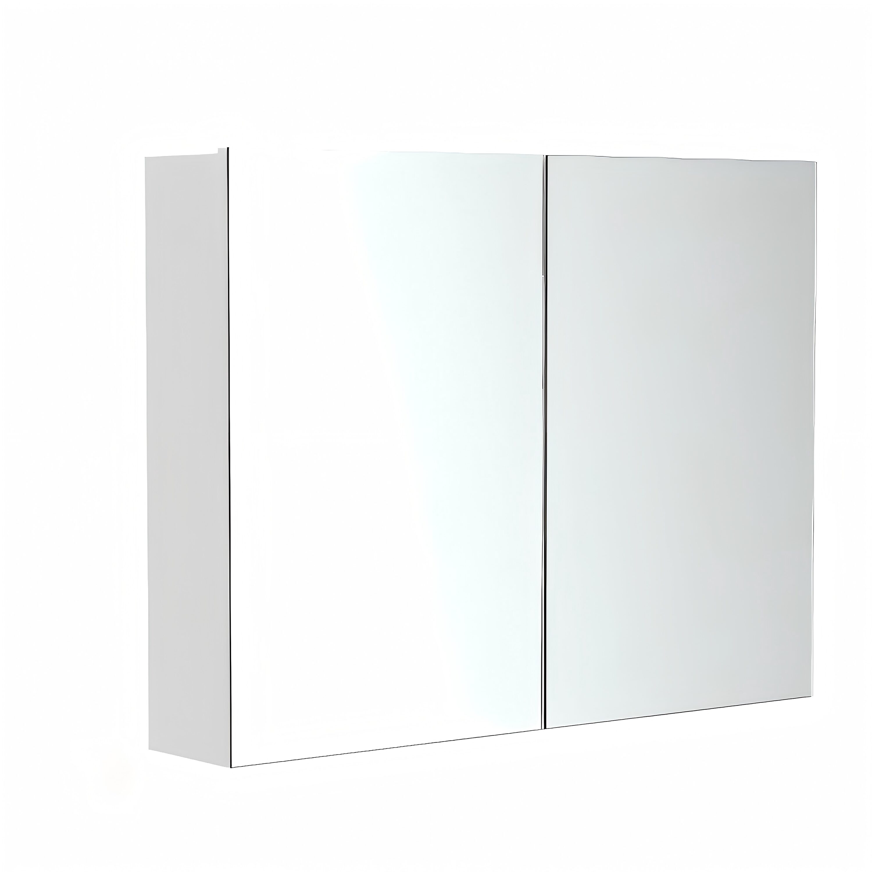 Forclover 31.5-in x 23.5-in Surface Mount White Mirrored Rectangle Soft Close Medicine Cabinet