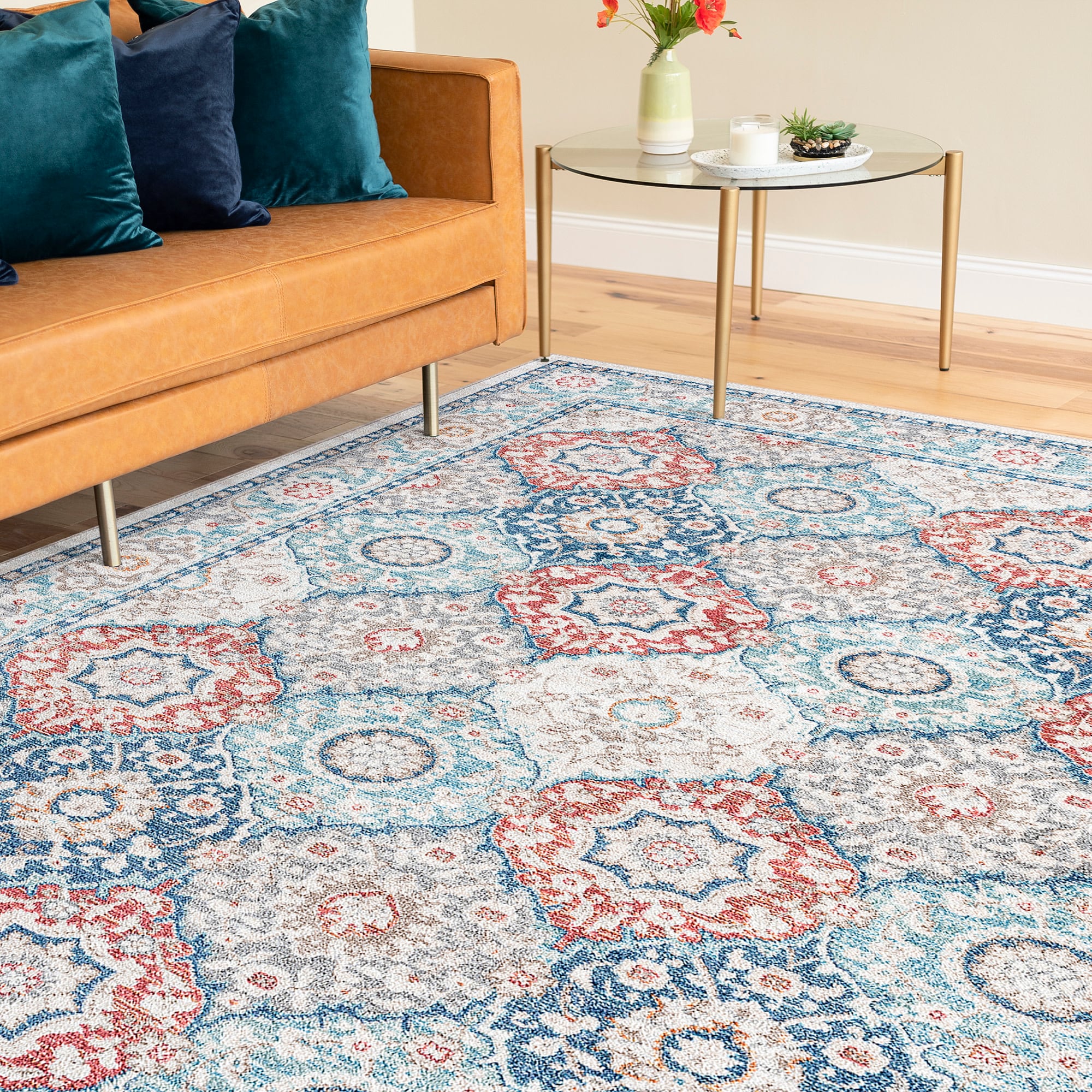 Tayse GRD6509 5X8 Garden 5 x 8 (ft) Loomed Polypropylene Gray Rectangular Indoor Area rug