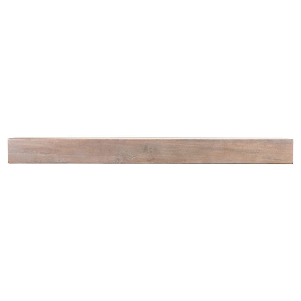 Mantels Direct AUSTIN-60-WW 60-in W x 5.5-in H x 9-in D White Wash Pine Hollow Modern Fireplace Mantel