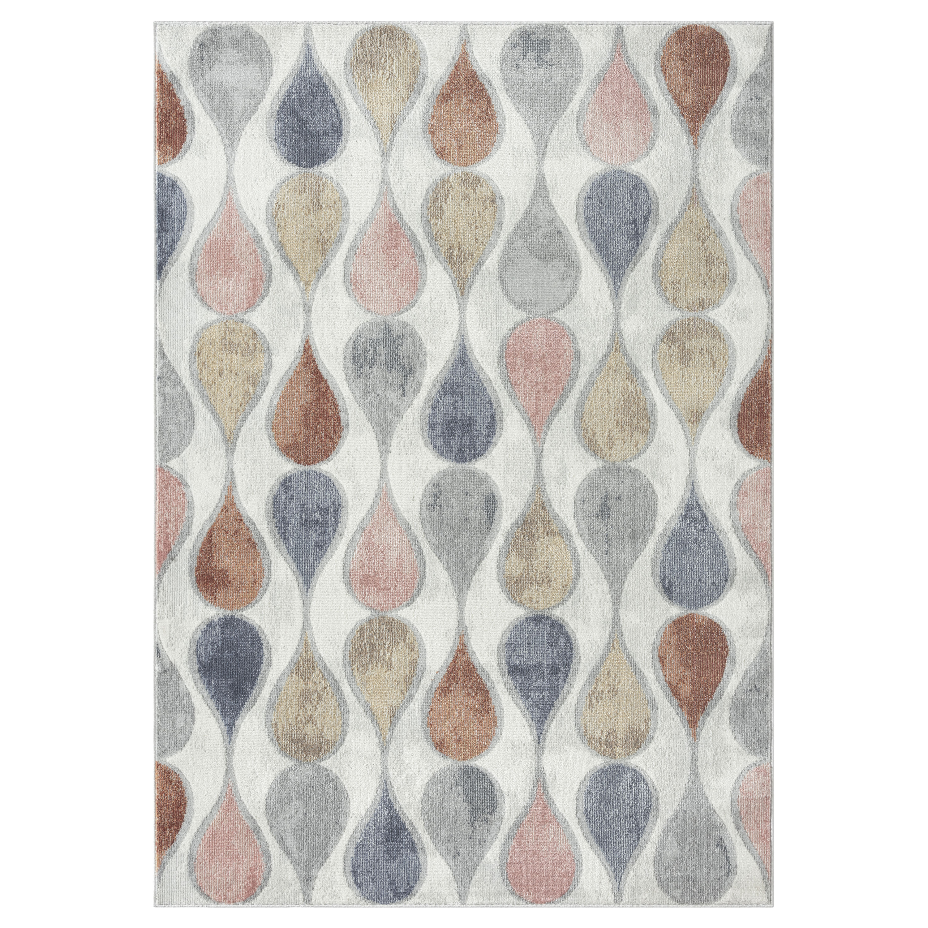 Home Dynamix 1-2091-602 Helen Rein 8 x 10 (ft) Woven Polypropylene Ivory/Beige Rectangular Indoor Geometric Area rug
