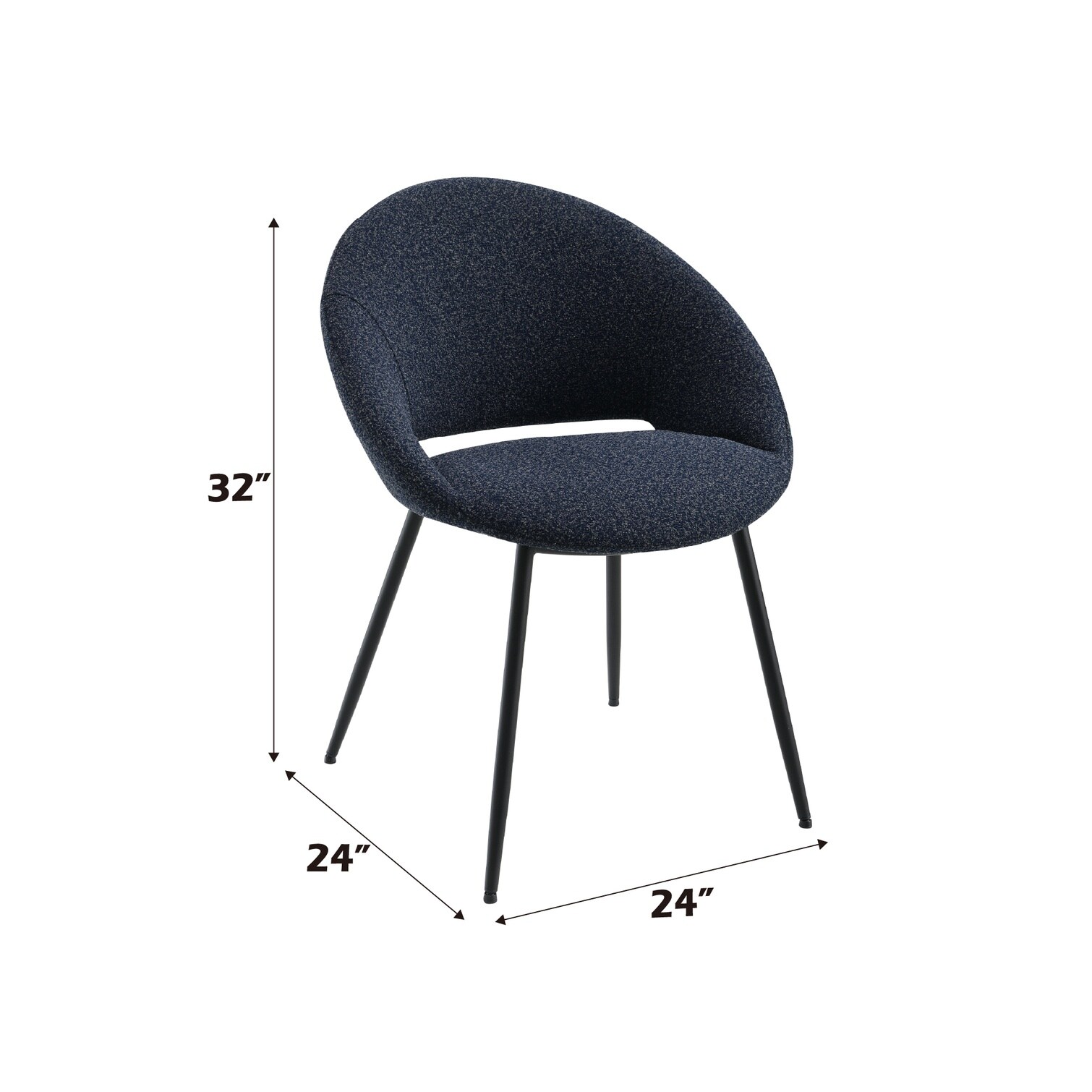FlowLuxe HN8HQBZB0X0N Dining-Chairs - View #3