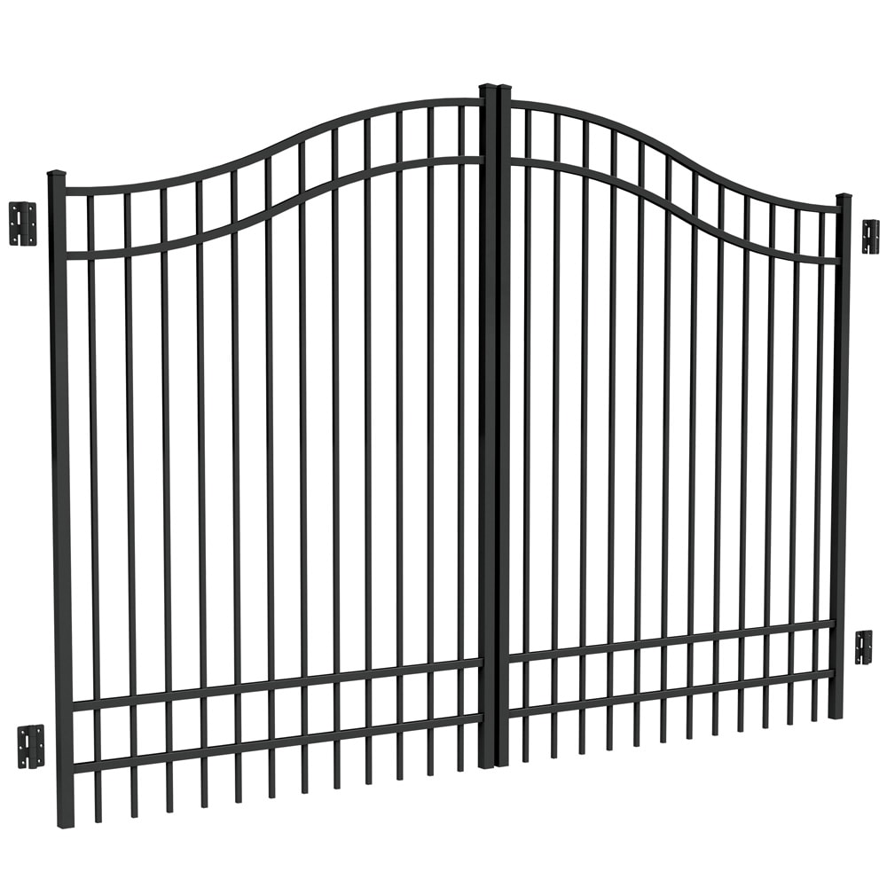 Freedom 73015864 10-Feet x 6-Feet Black Aluminum Driveway Gate