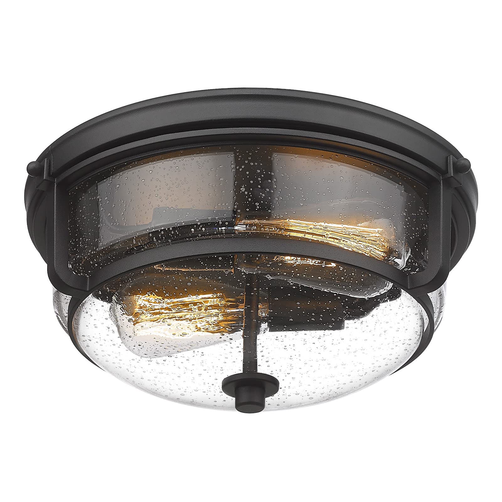 LTMATE LSWE249F BKDM JAZAVA 2 -Light 12-in Matte Black Flush Mount Light