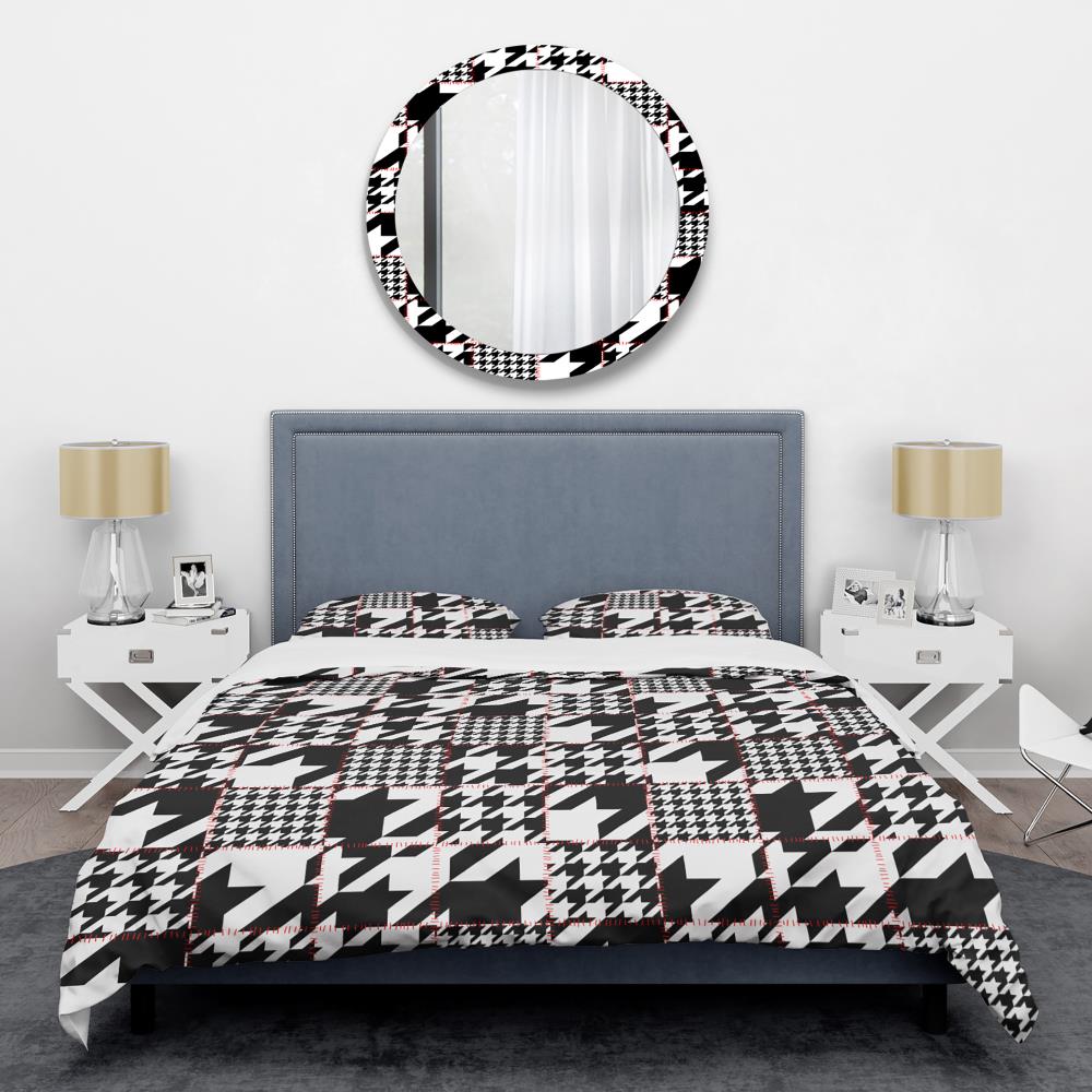 Designart BED24636-K 3 -Piece Black King Duvet cover Set