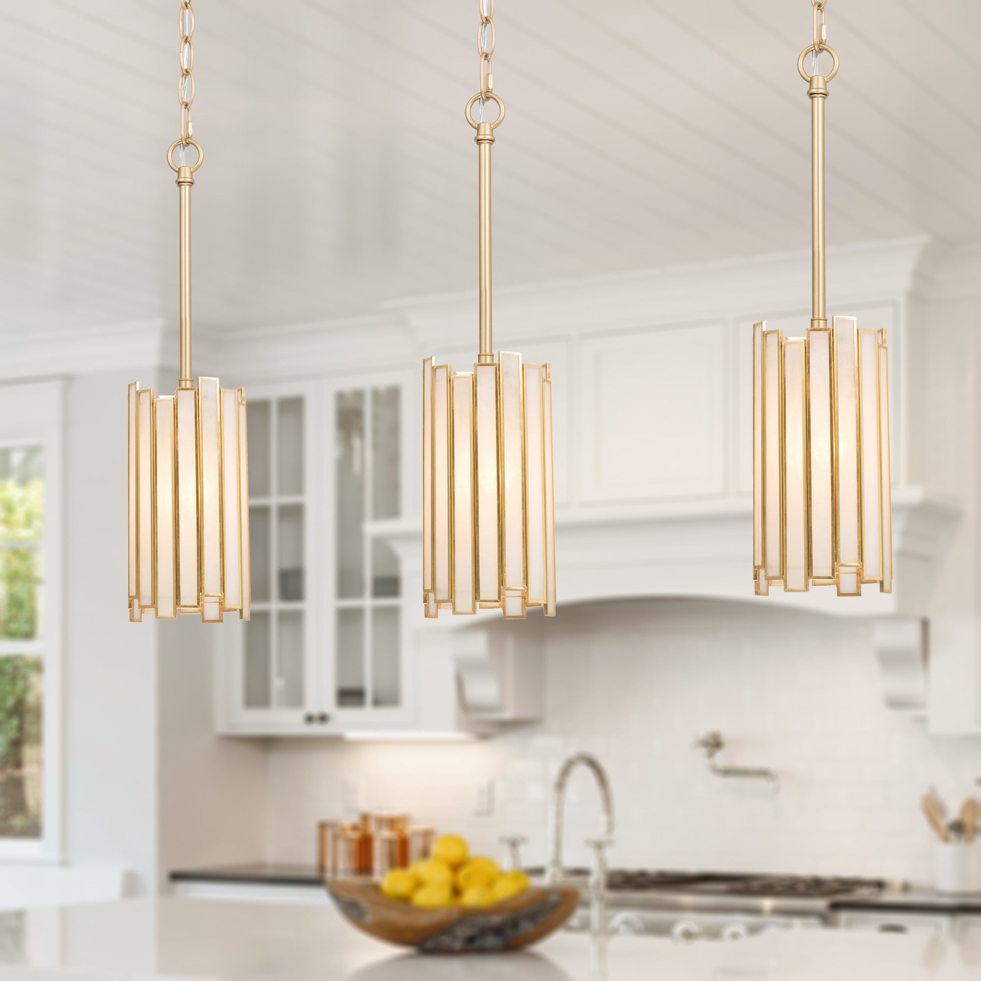 Modern Brass Pendant Light mini Glass Kitchen Hanging Light