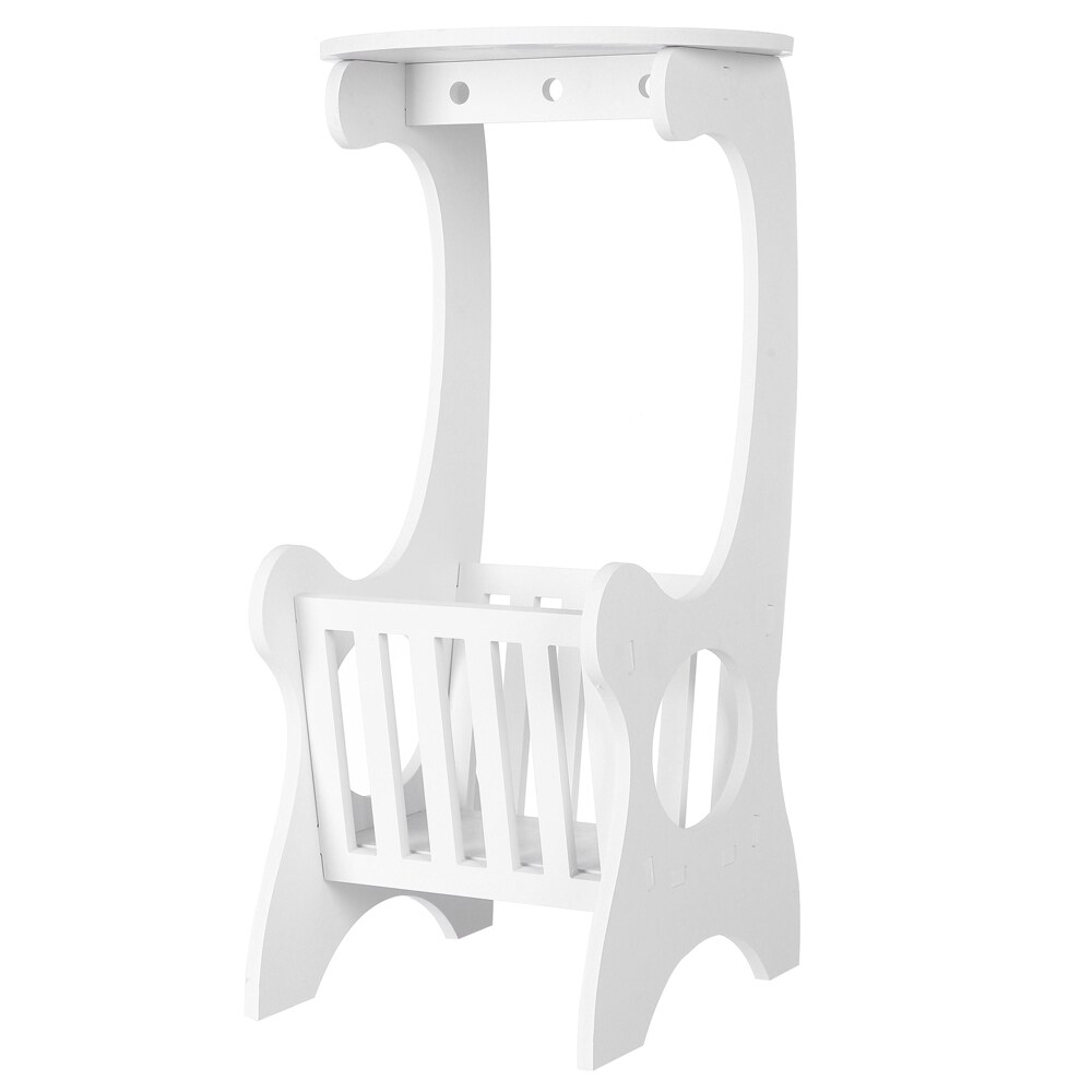 Winado 303031703187 13.65-in W x 11.7-in H White Wood Modern End Table Assembly Required