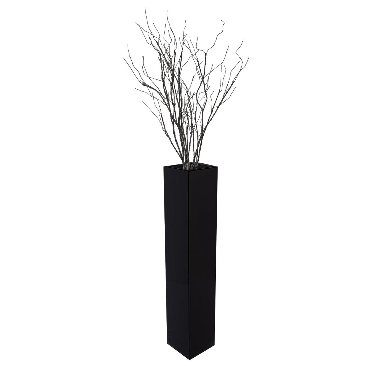 Uniquewise QI004183.S Black MDF Modern Vase