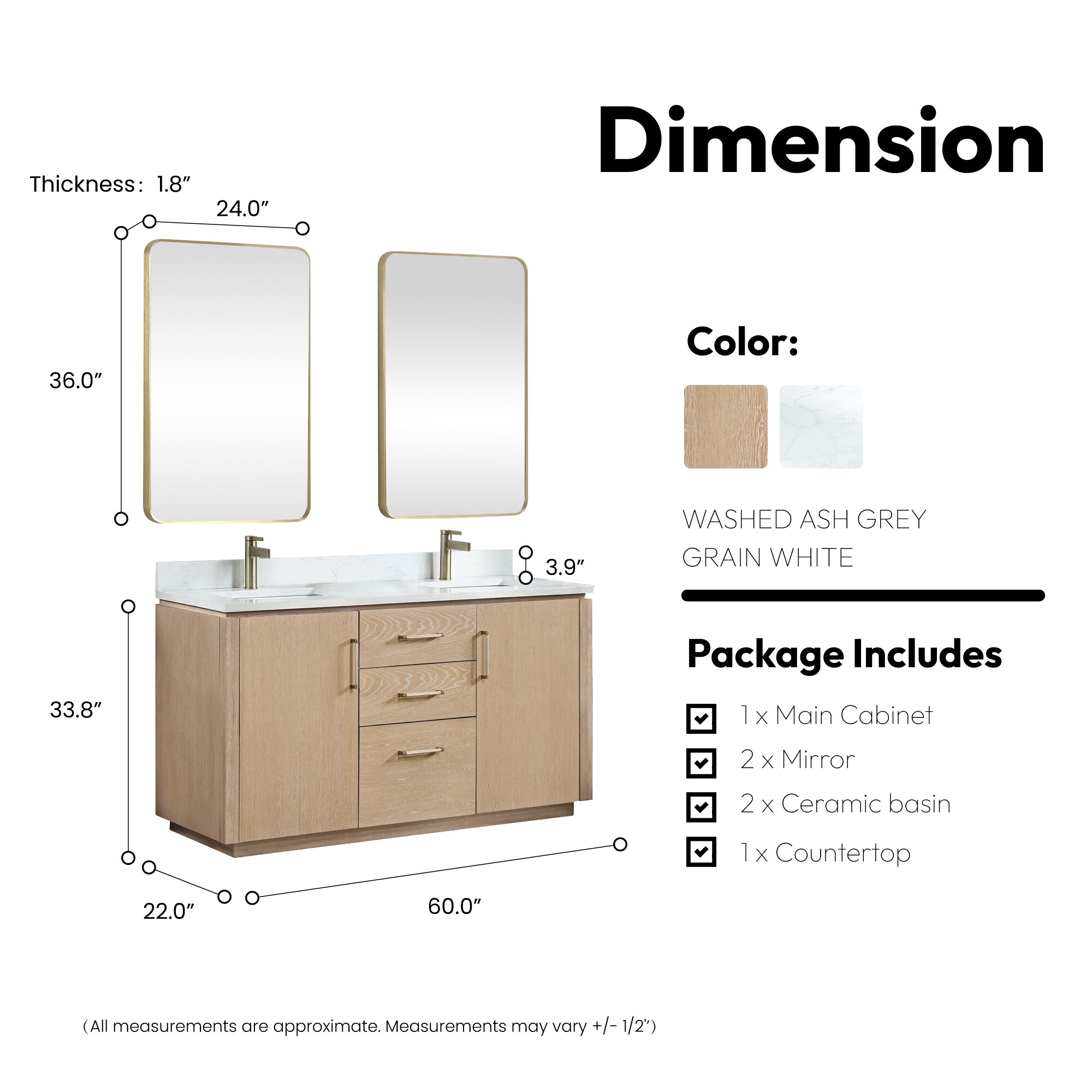 Vinnova 705760M-WA-GW Bath-Vanity-Combo - View #6