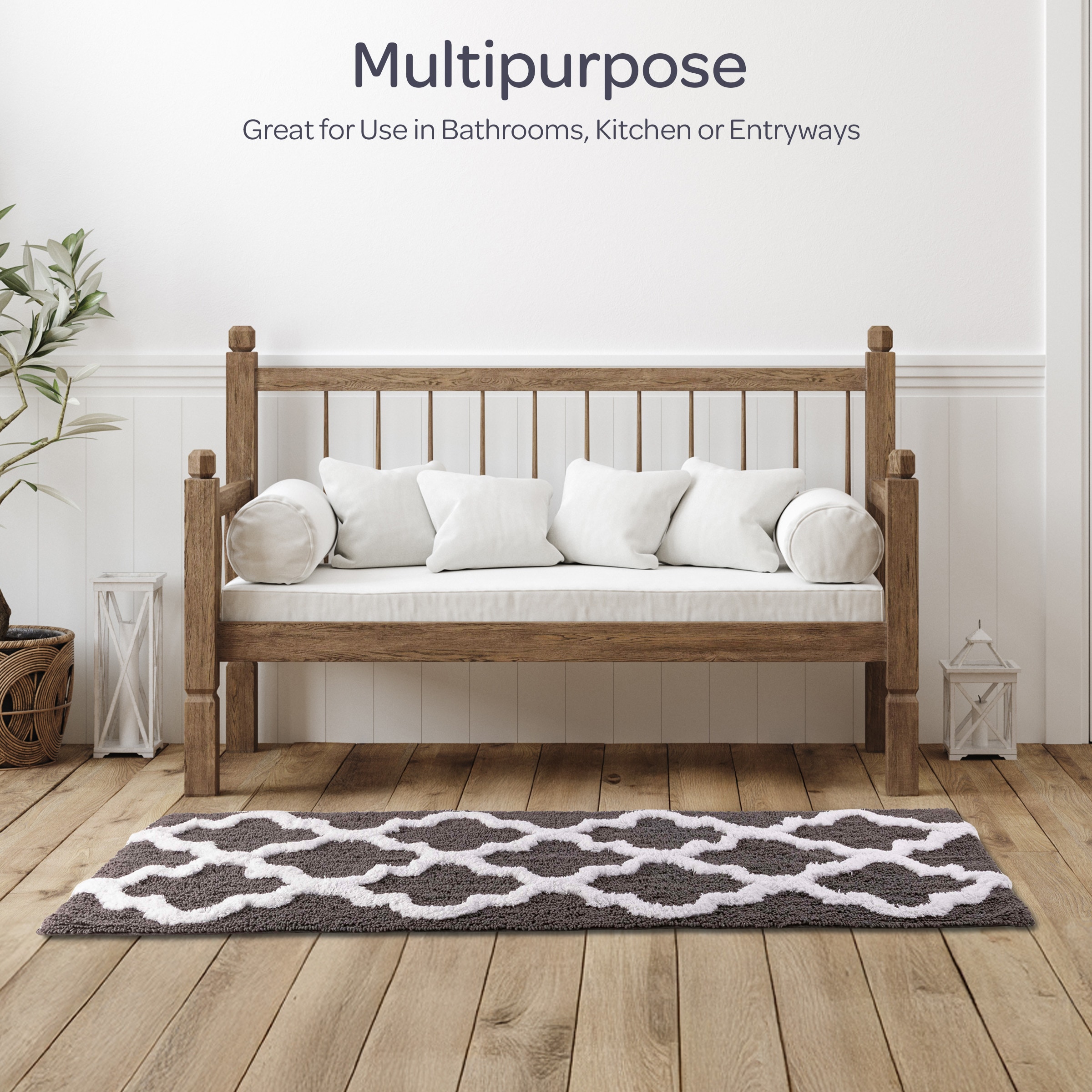 Lavish Home 67-0029-CH Bath-Rugs - View #3