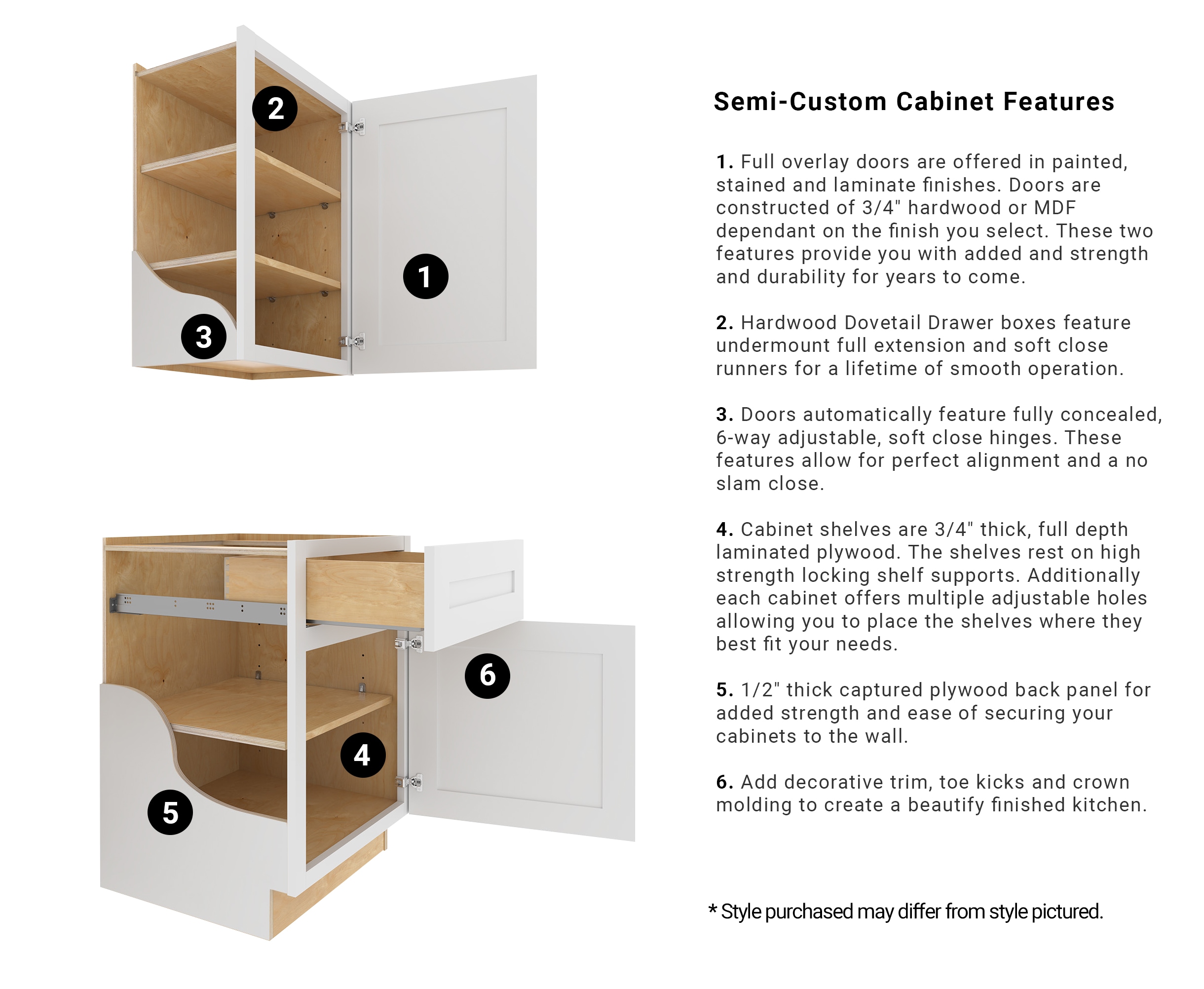 ELYSIAN Soft Close Wooden Cabinet Sliding Shelf Base Kitchen