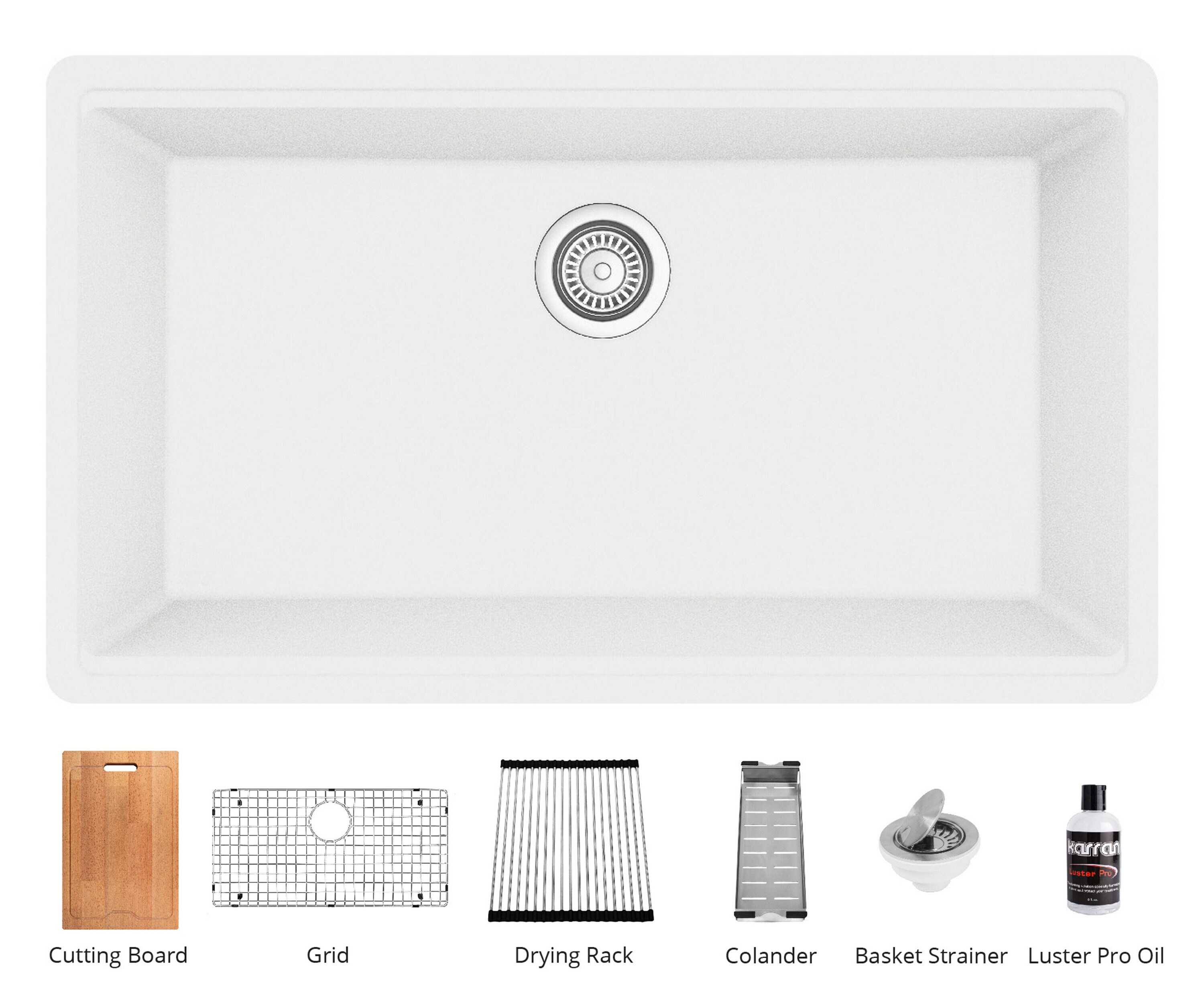 Karran QUWS-875-WH Kitchen-Sinks - View #3