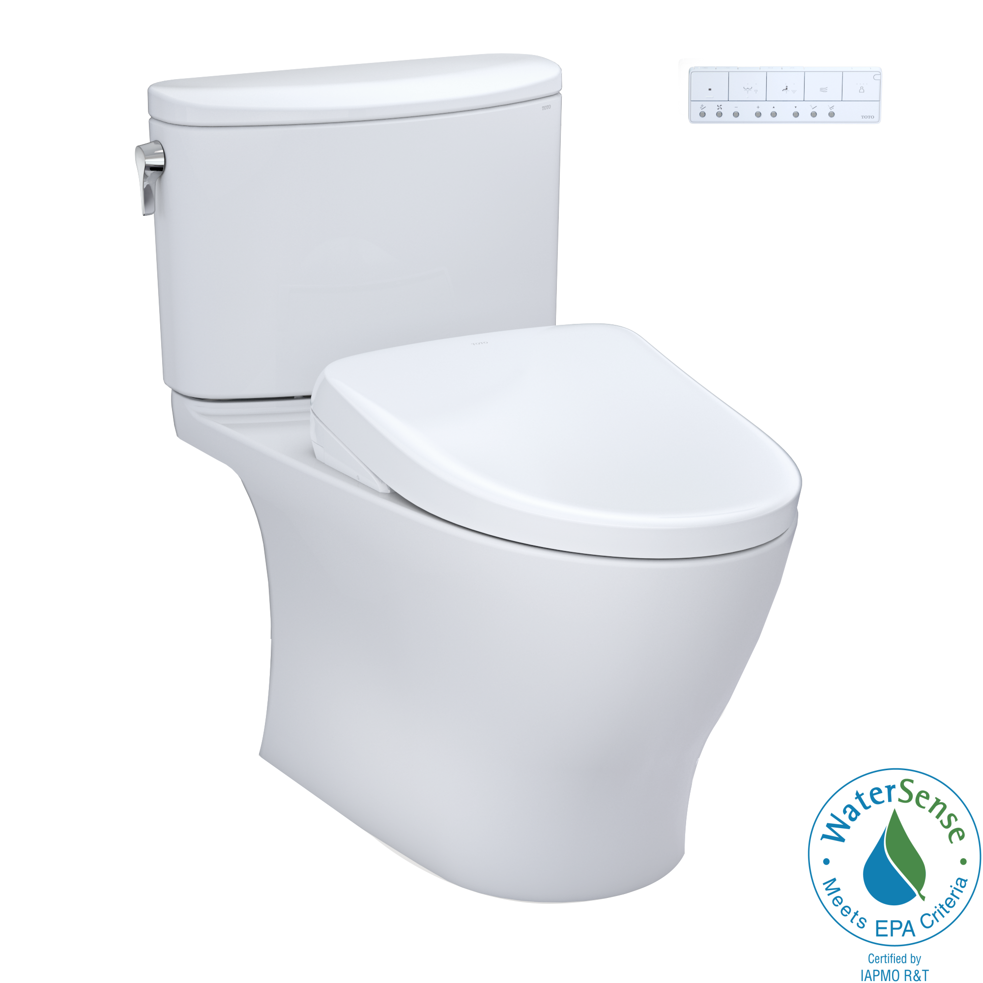 TOTO TOTO WASHLET+ Nexus 1G Two-Piece Elongated 1.0 GPF Toilet with Auto Flush S7A Contemporary Bidet Seat, Cotton White - MW4424736CUFGA-01 -  MW4424736CUFGA#01