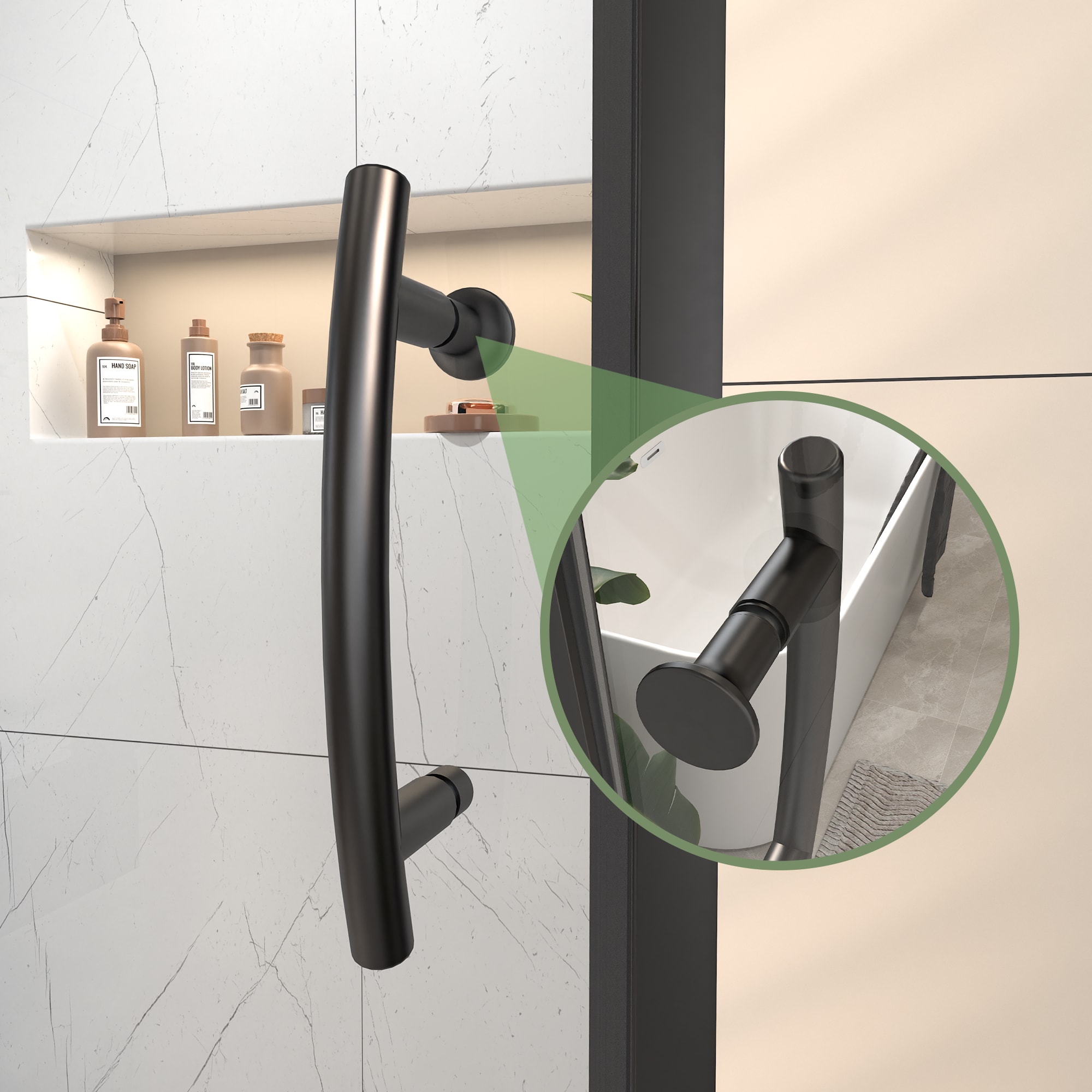 AAZJ ASY-MCL3026BL Shower-Doors - View #7