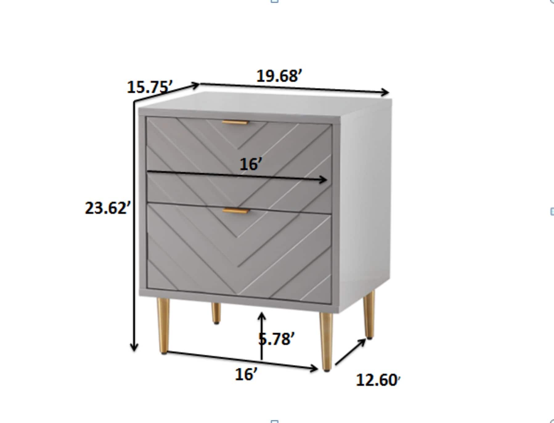 CASAINC WF-BEC-1472P-GY nightstands - View #11